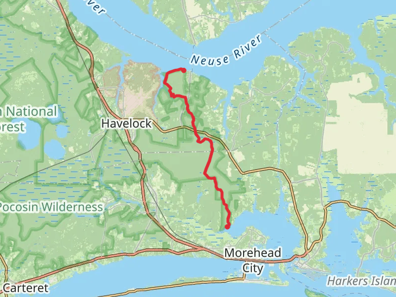 Neusiok Trail from Cherry Point