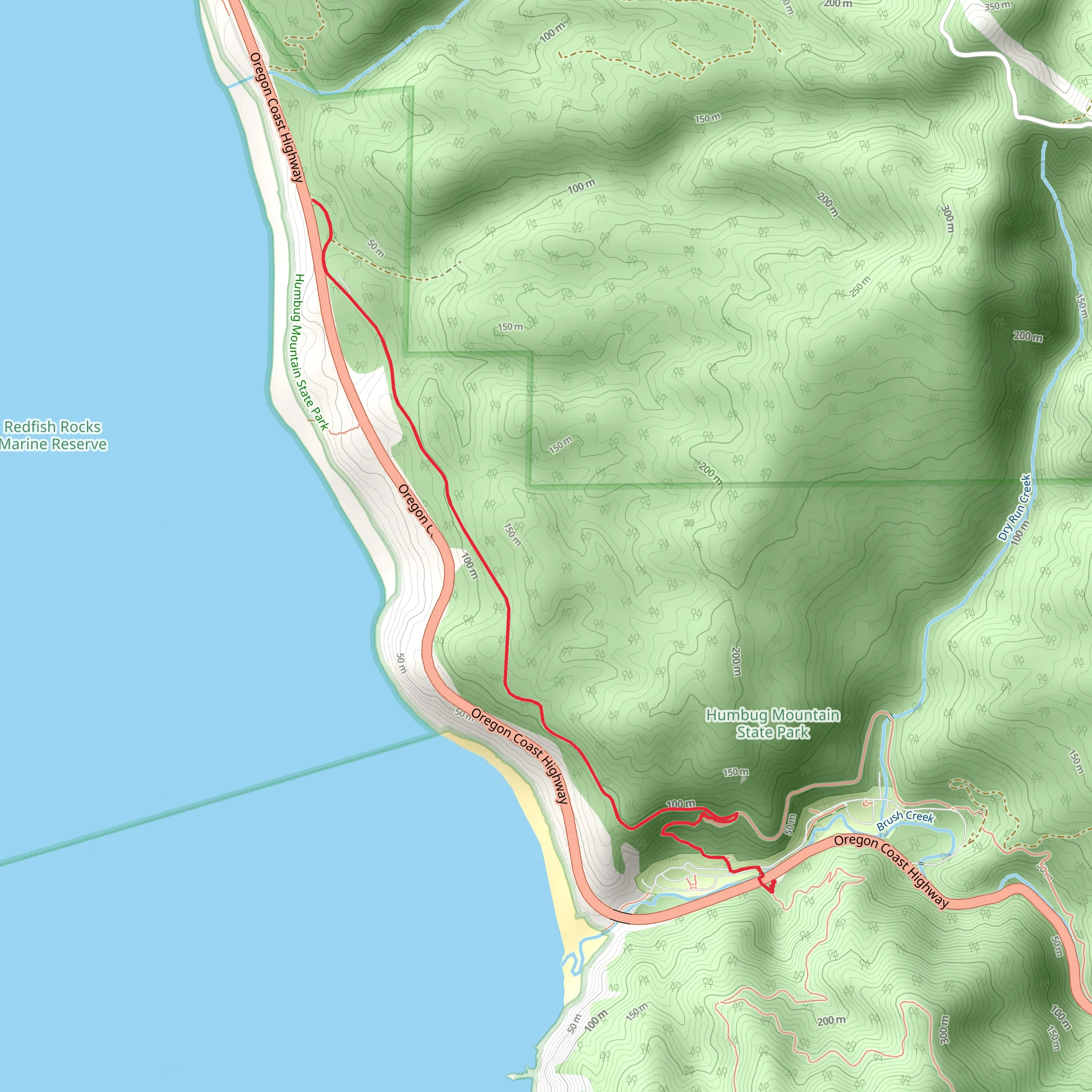 Humbug Mountain State Park mobile static map
