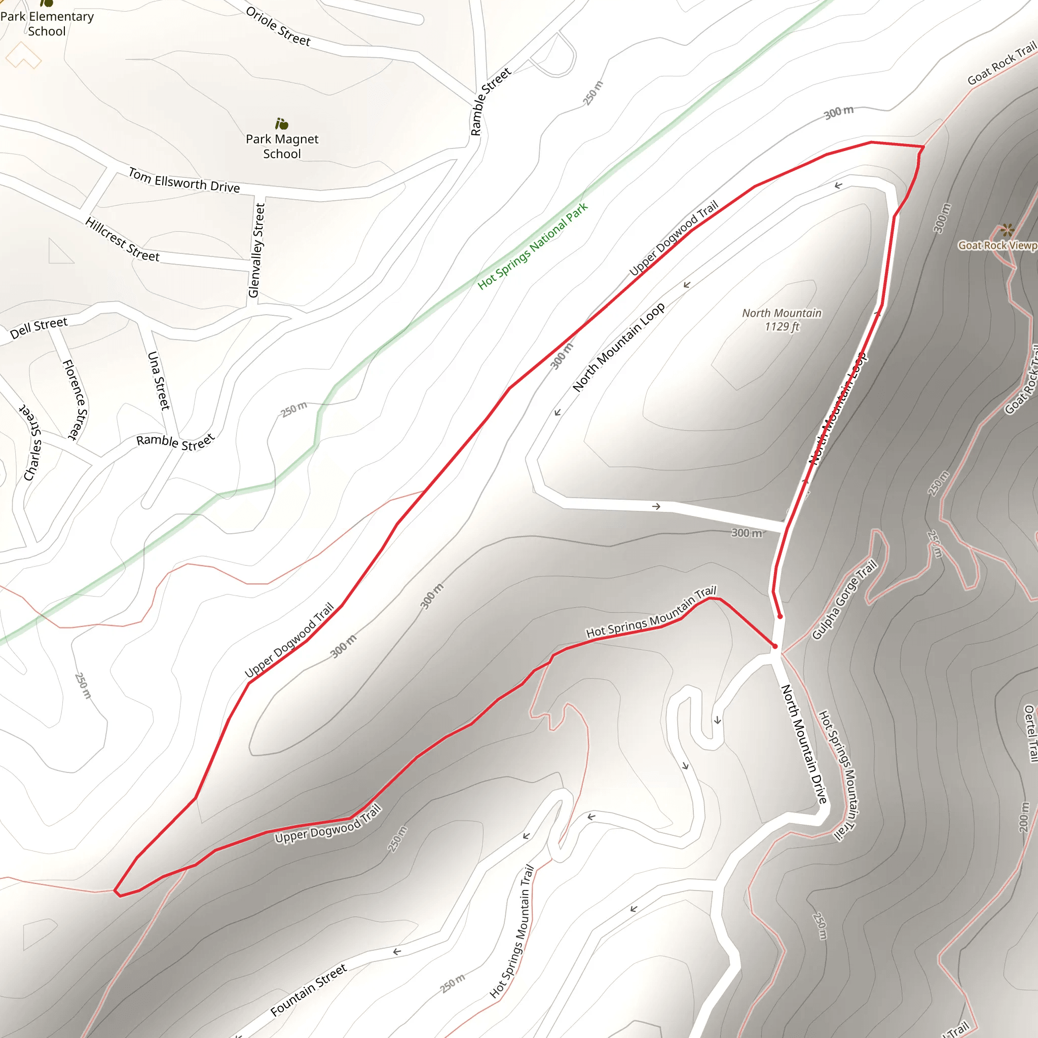 Upper Dogwood Trail mobile static map
