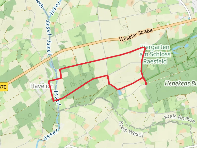 Raesfeld Wasssermuehle Rundweg and Wesel Guetersloh Isselhorst