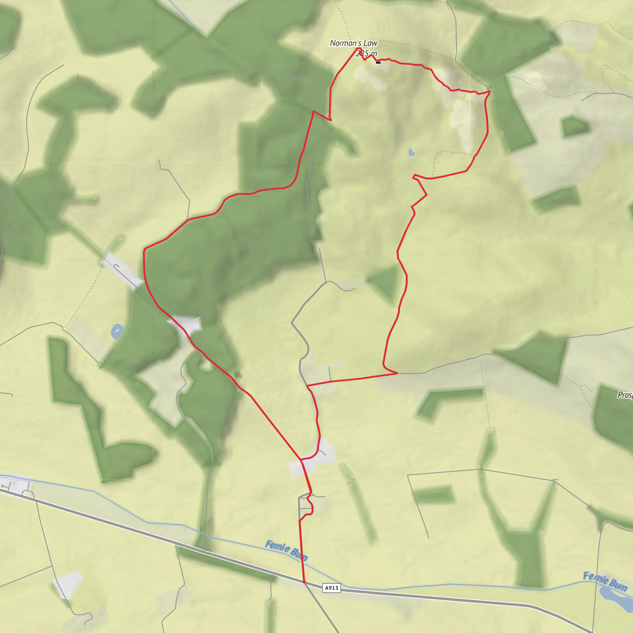 Norman's Law and Broom Hill Loop mobile static map
