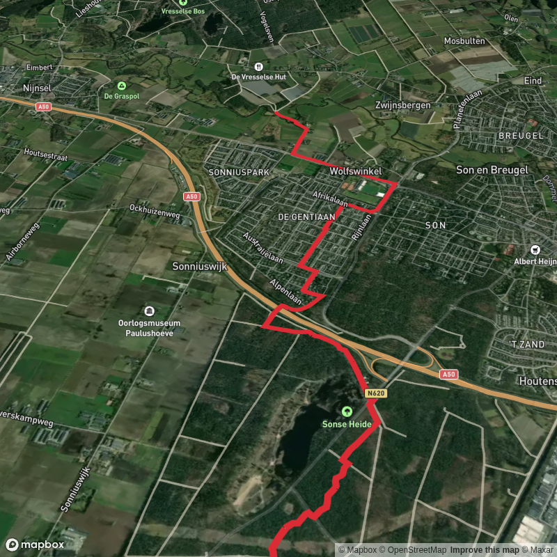 Hoberg to Son en Breugel via Oud Meer