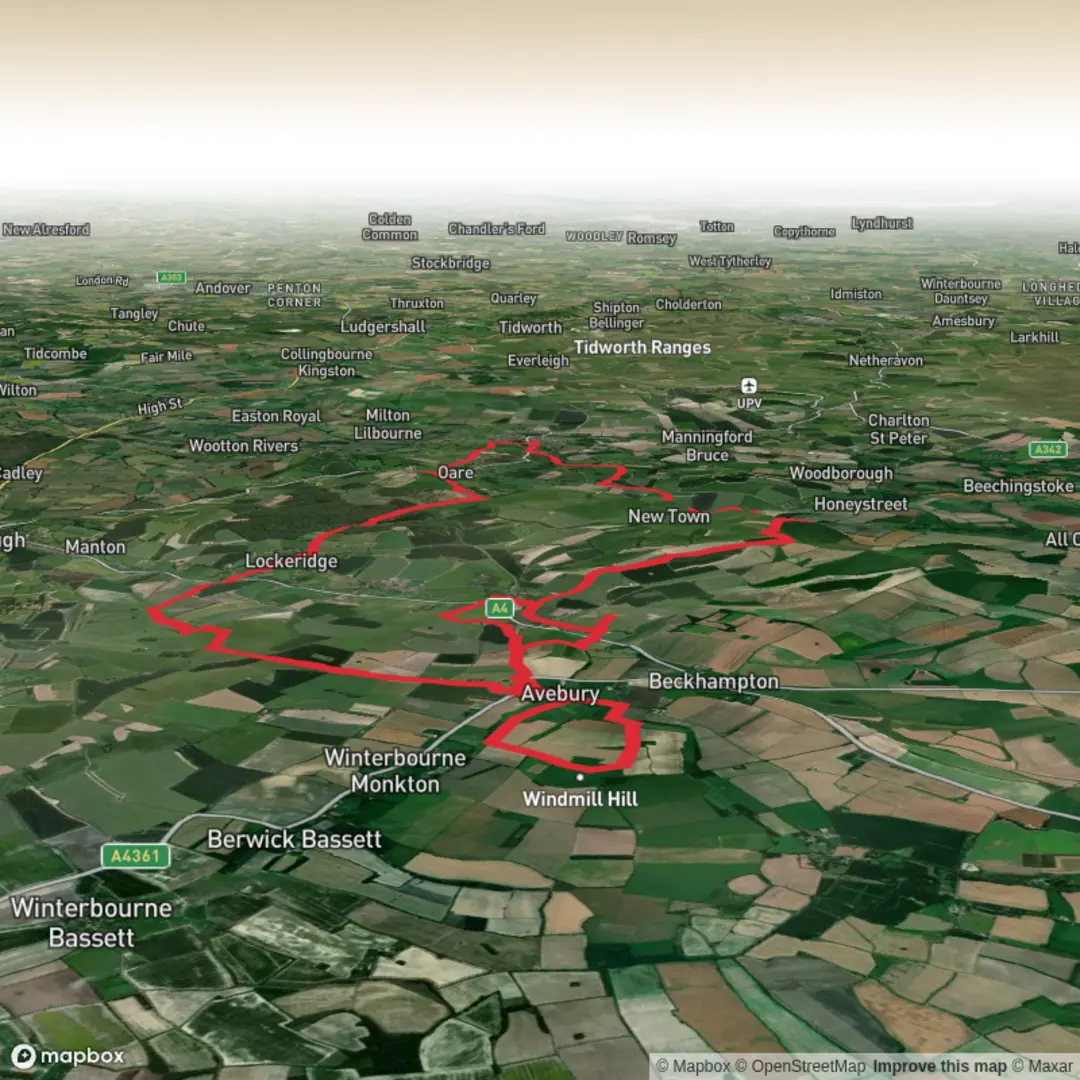 An image depicting the trail North Wessex Downs National Landscape and its surrounding area.