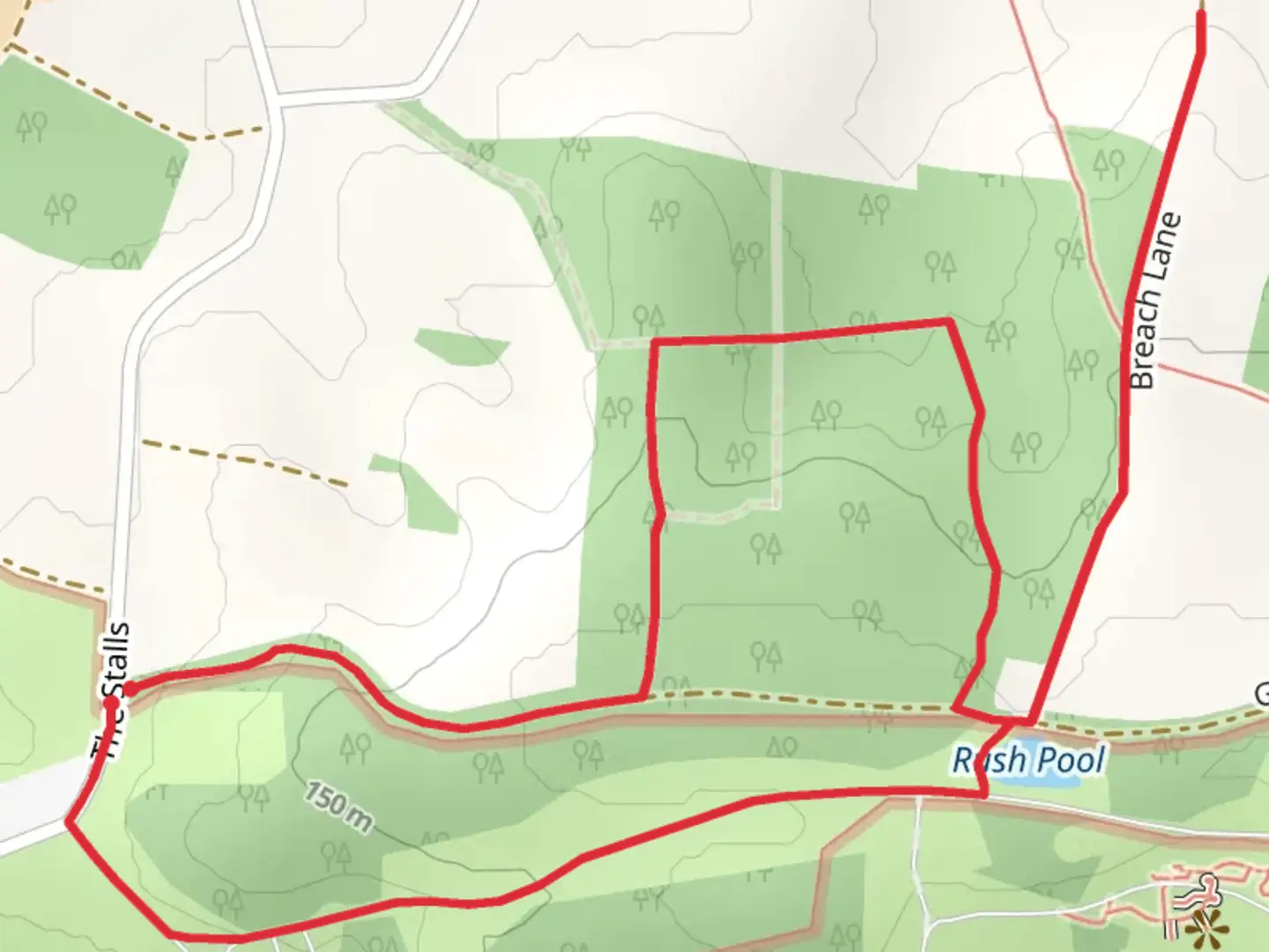 An image depicting the trail Dertford Wood and its surrounding area.