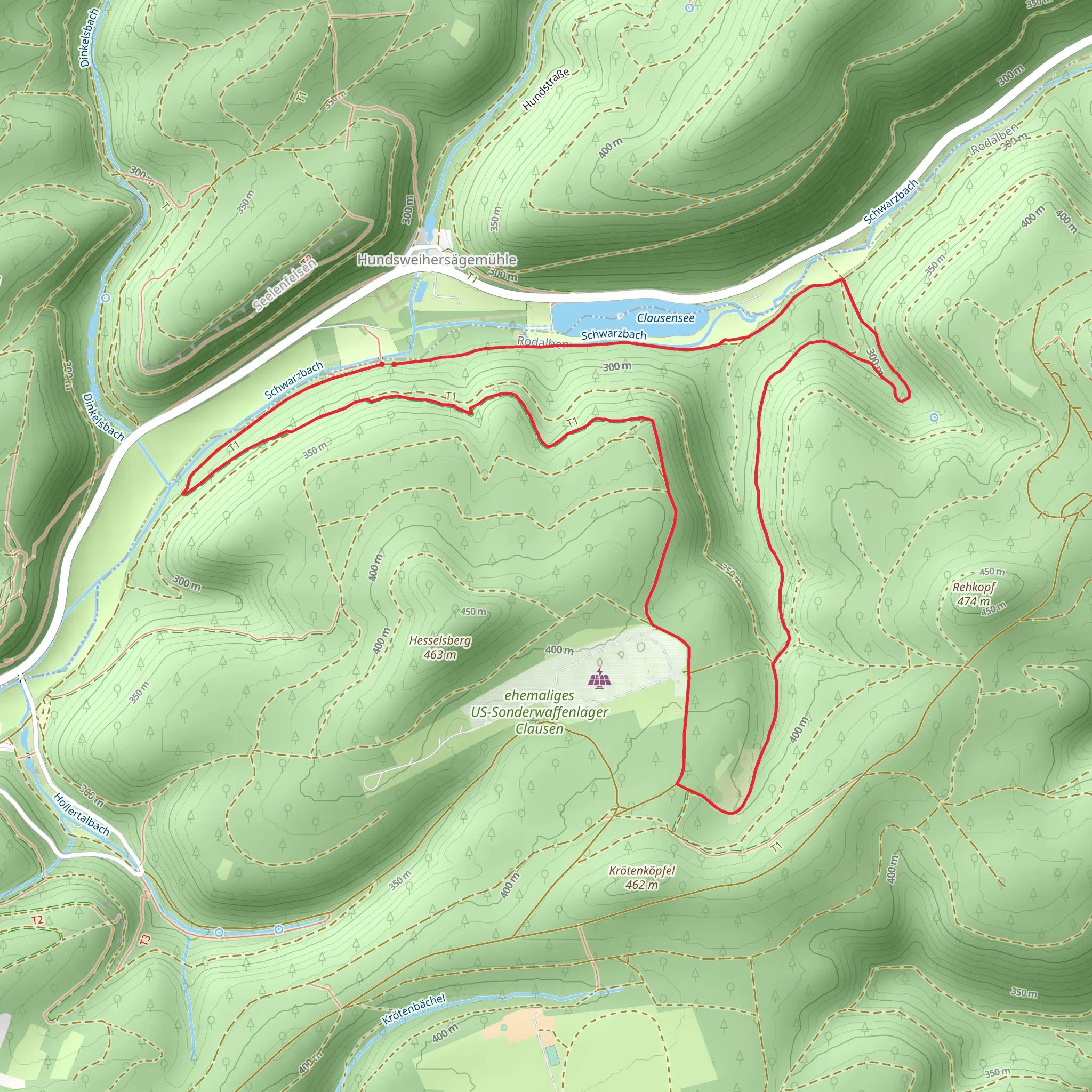 Wandern in Clausen C9 mobile static map