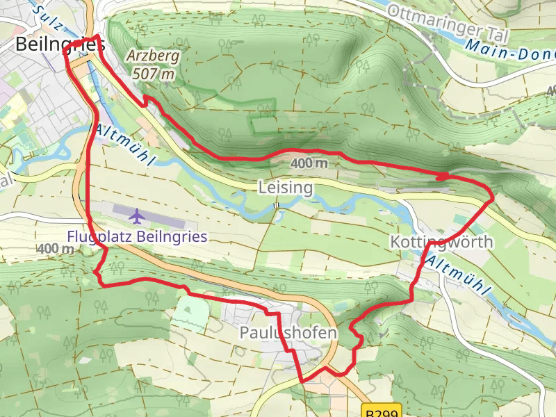 Altmuehltal Runde and Rundweg Kinding K2