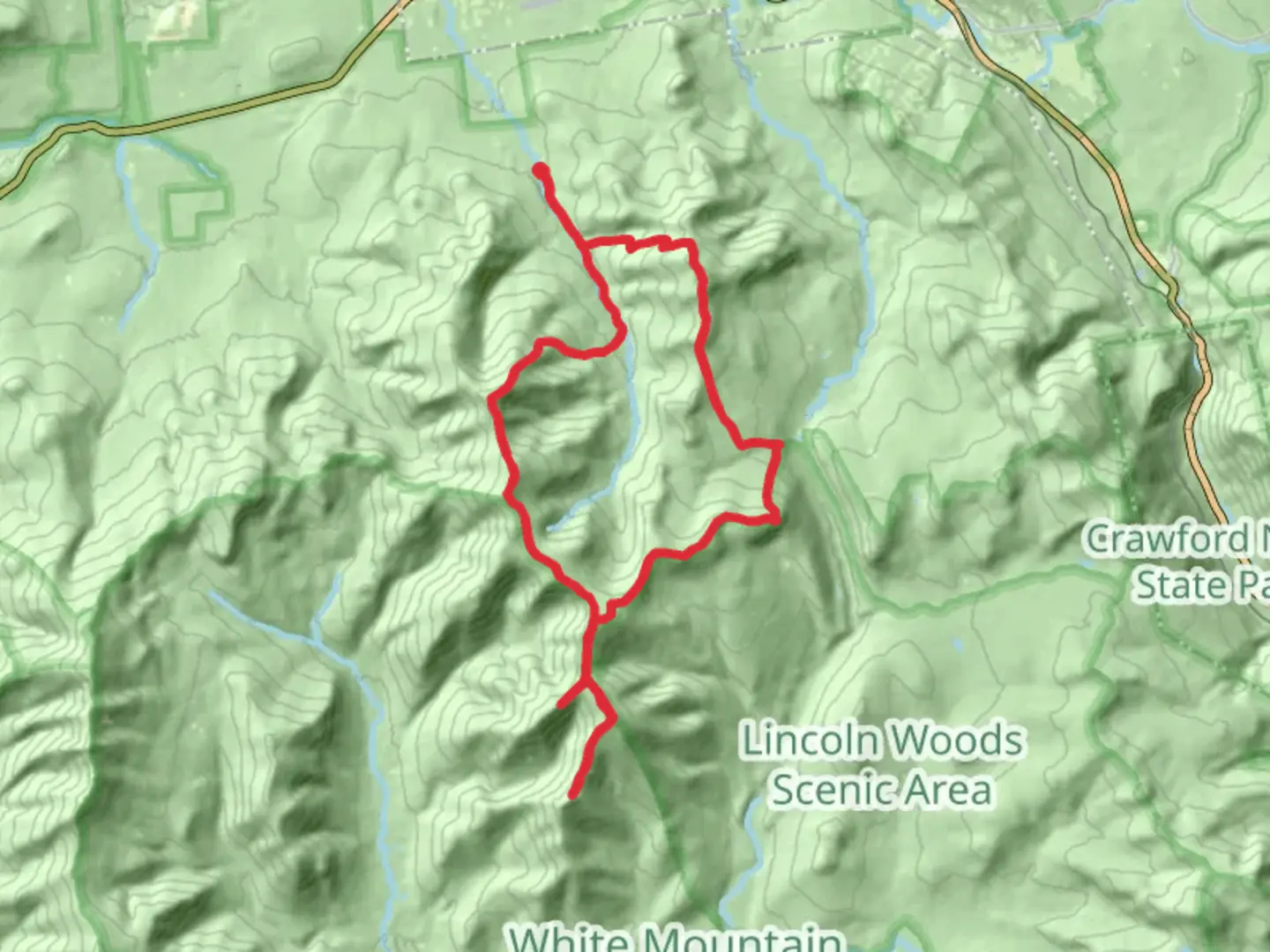 An image depicting the trail Mount North Twin to Mount Bondcliff to Mount Hale Loop and its surrounding area.