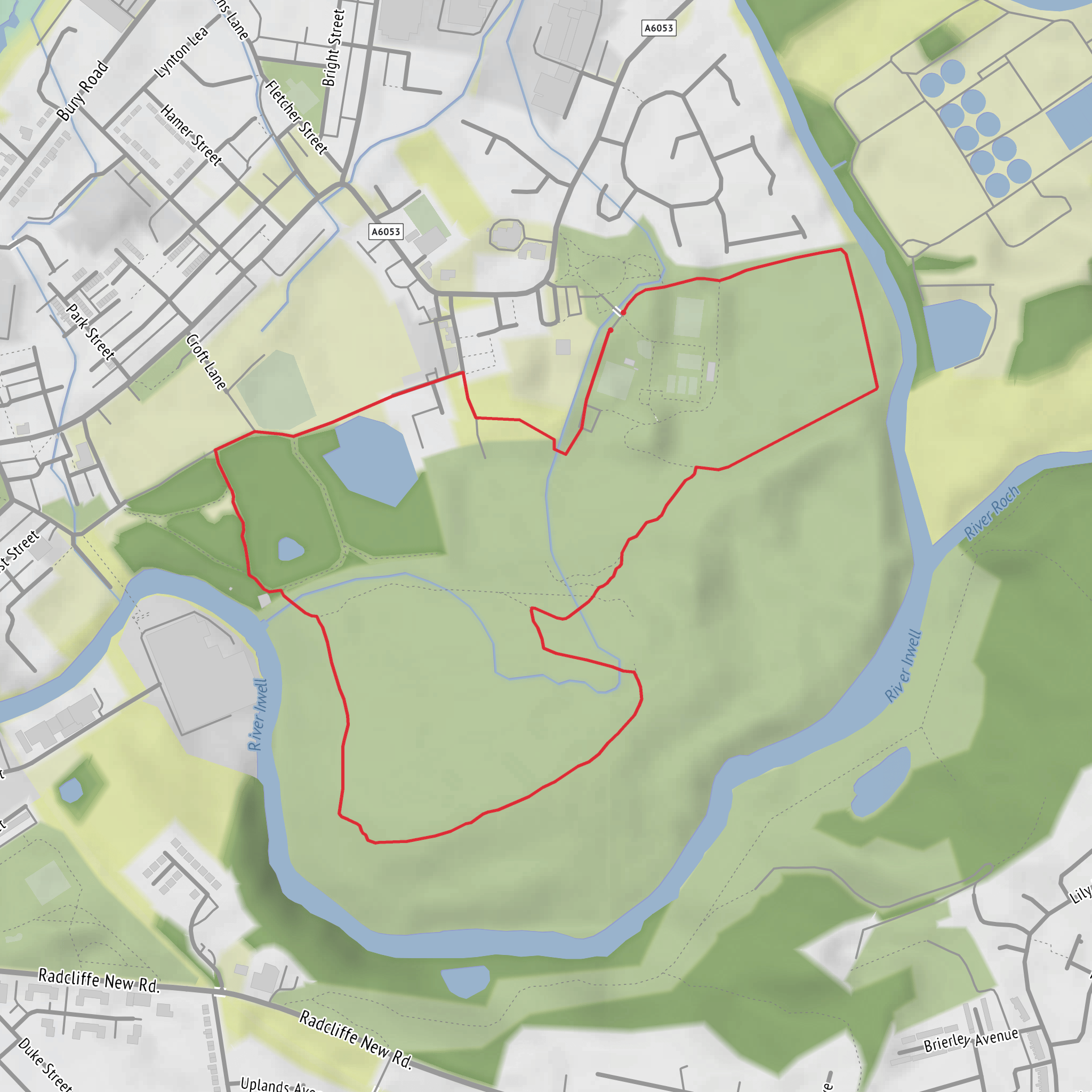 Bury Steps Wellbeing Walk via RadclIiffe Ees mobile static map