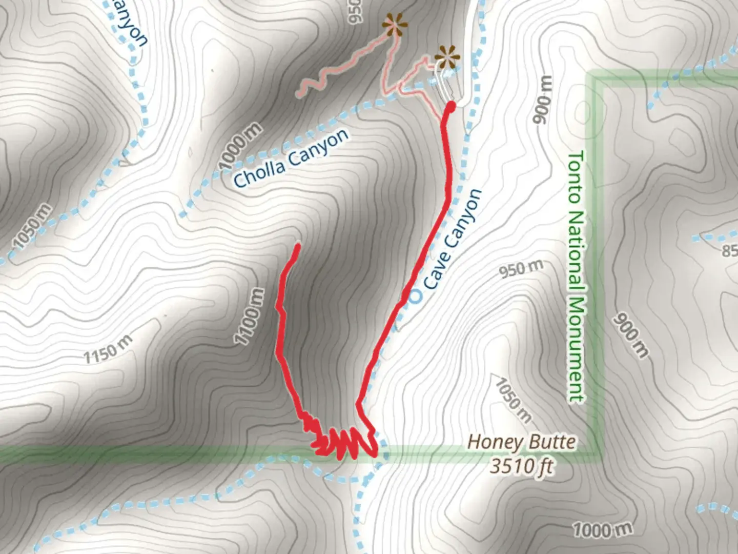 An image depicting the trail Upper Cliff Dwelling Trail and its surrounding area.