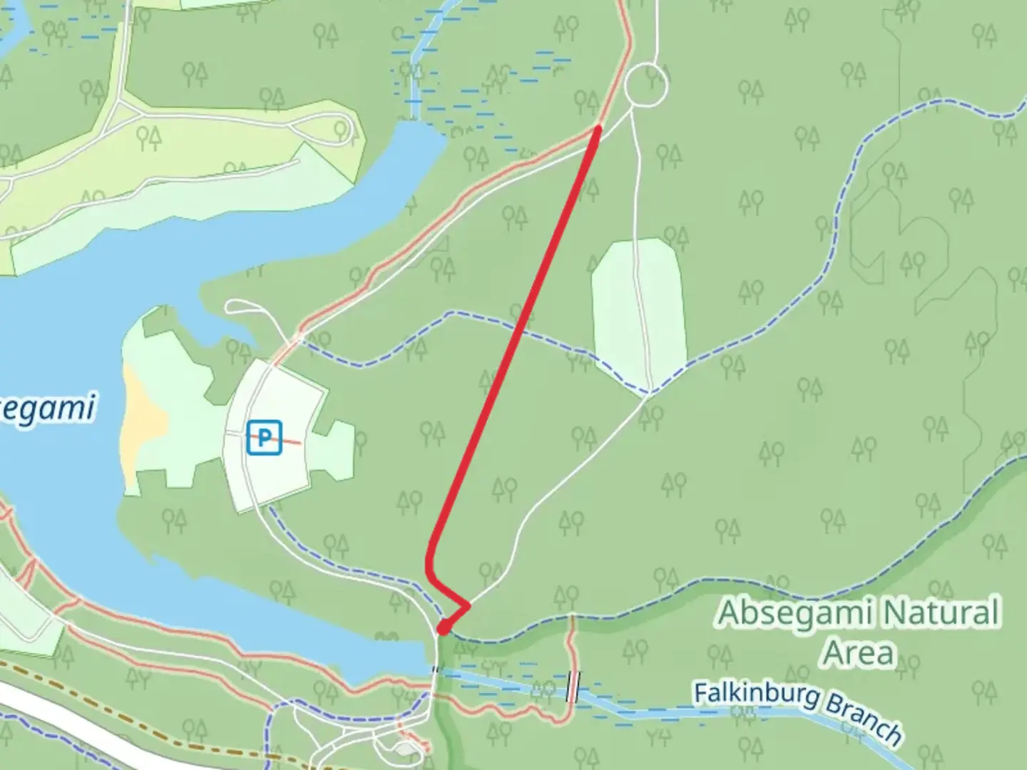 An image depicting the trail Connector -Tan Trail and its surrounding area.