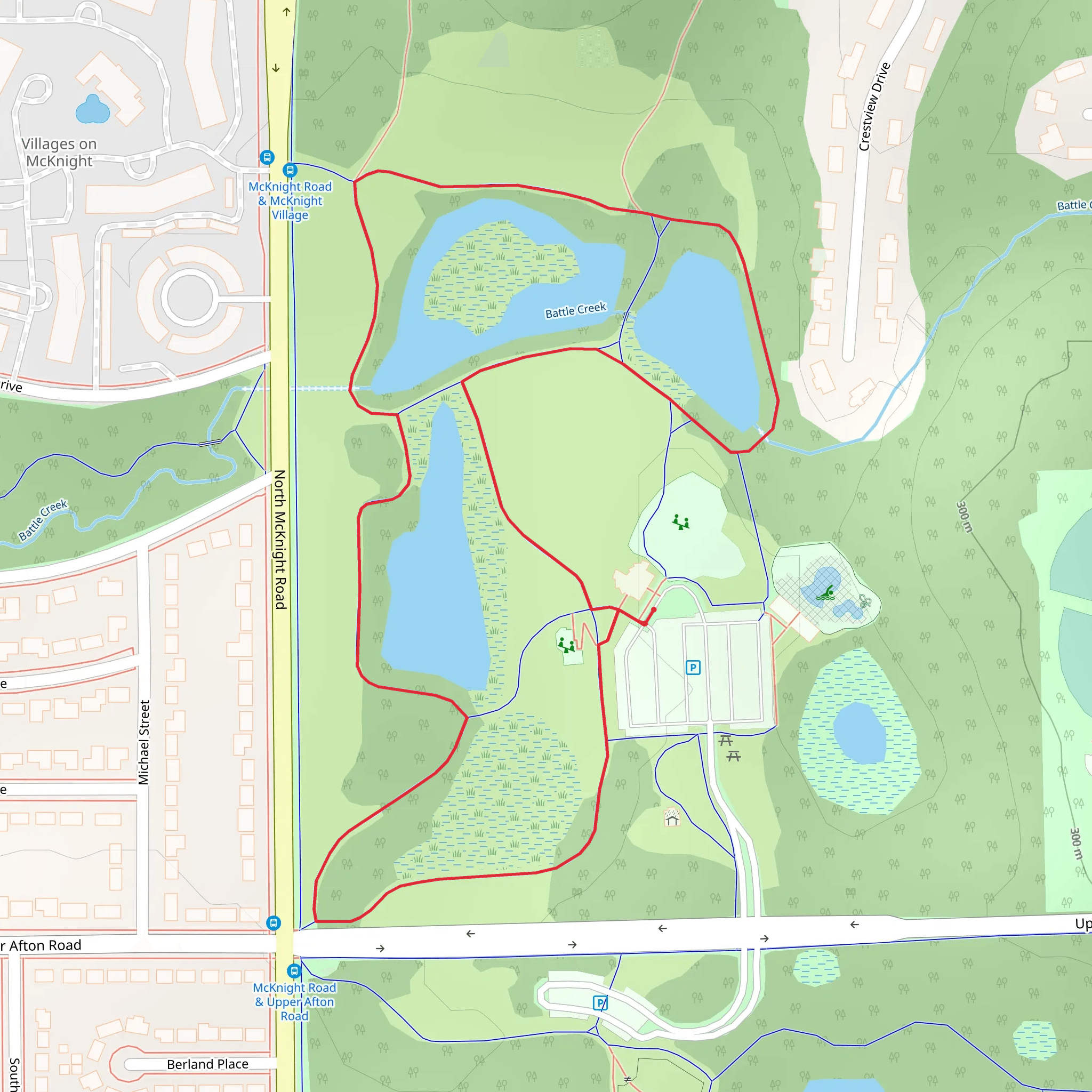 Battle Creek Loop Trail mobile static map