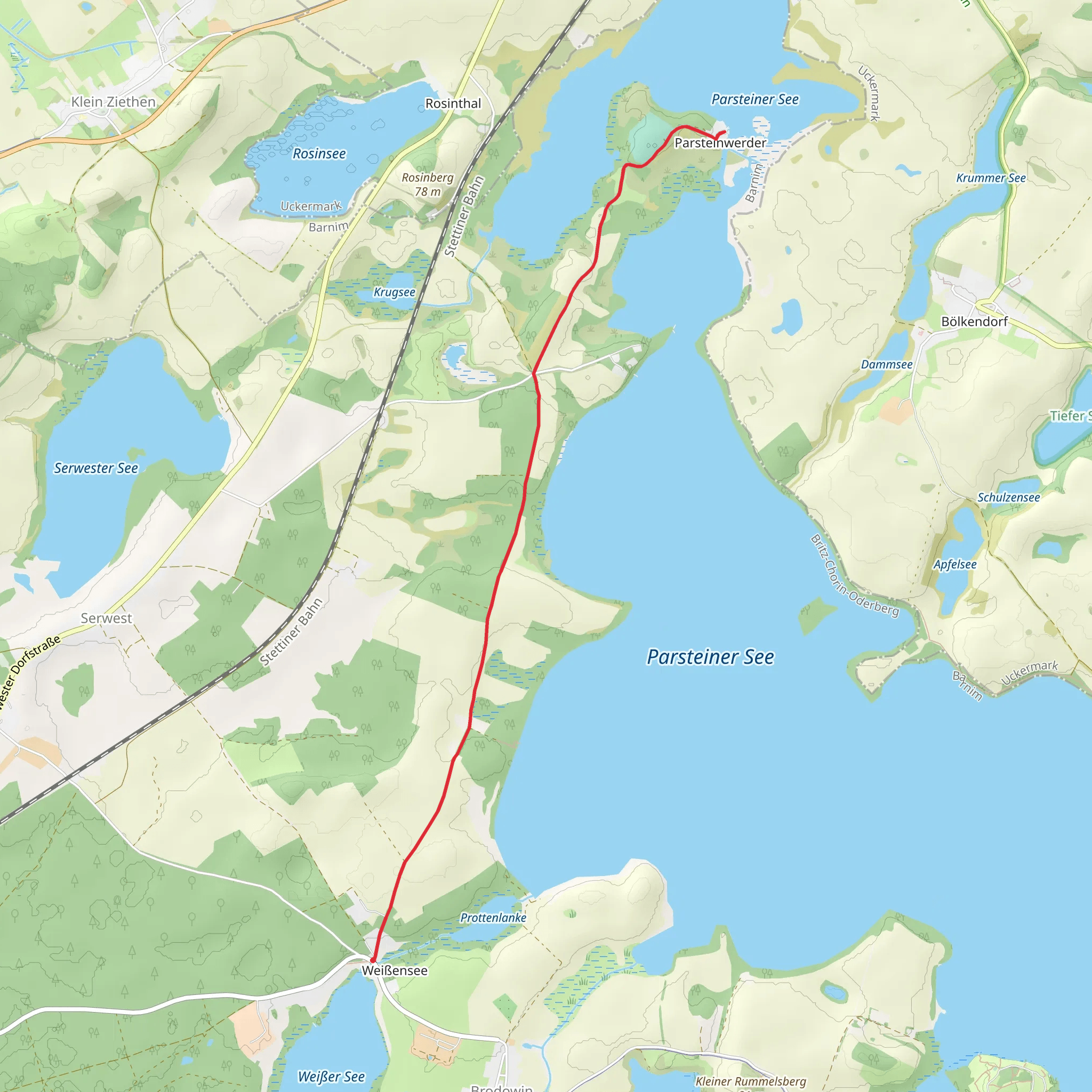 Brodowin - Parsteinwerder mobile static map