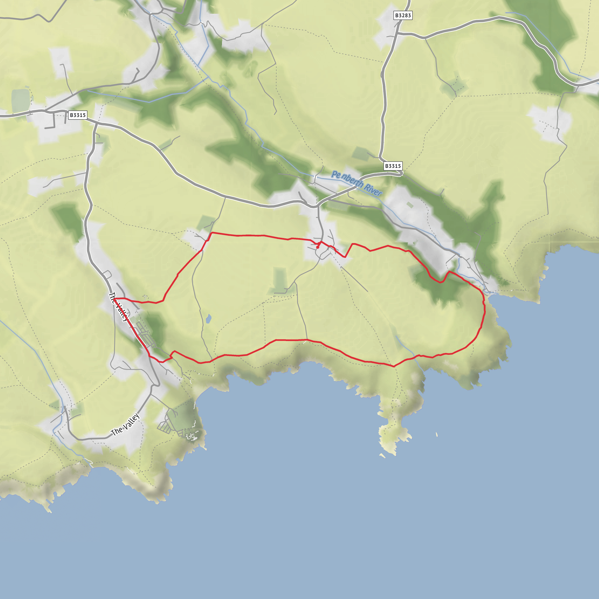Treen, Kites Carn, Cribba Head Loop mobile static map