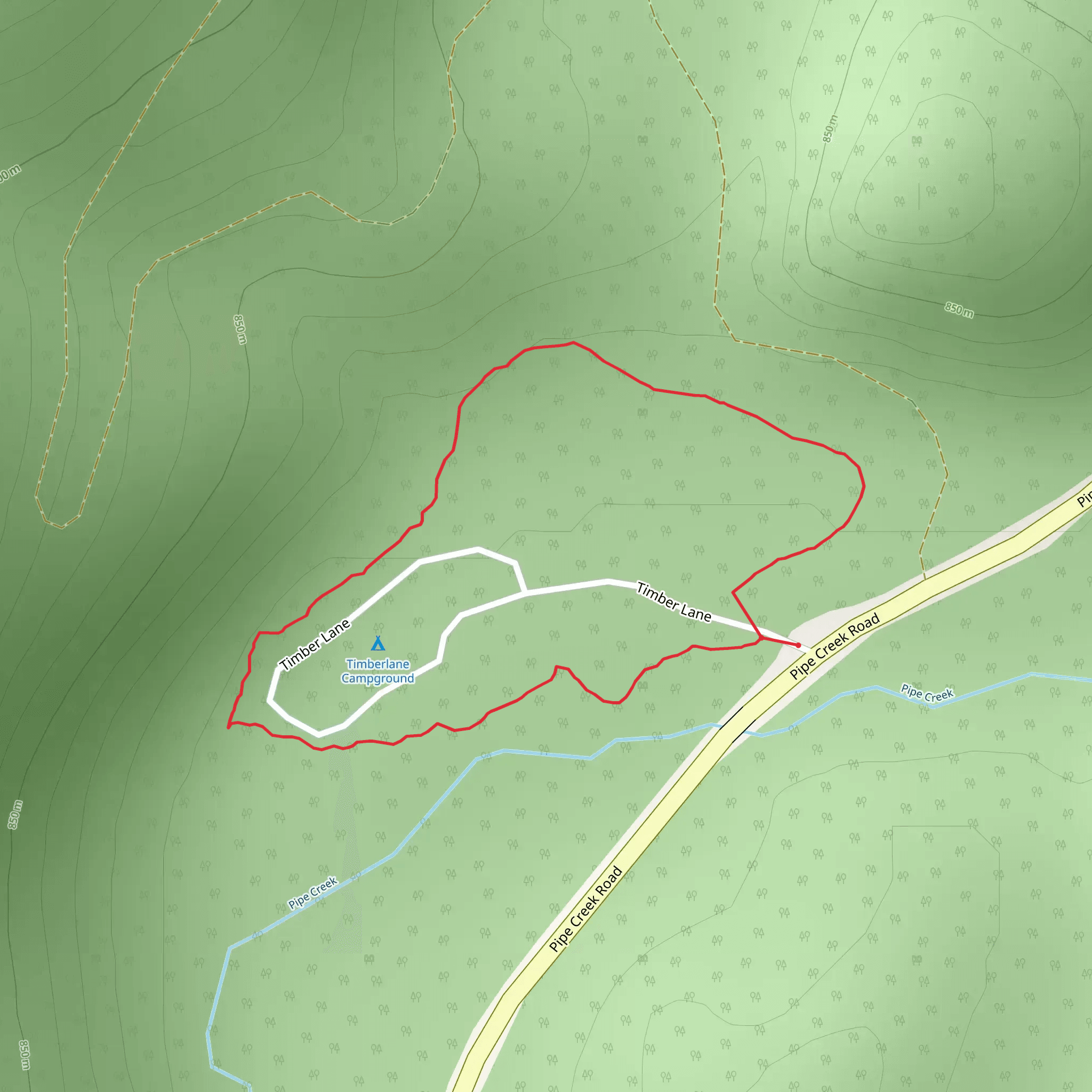 Timberlane Trail mobile static map