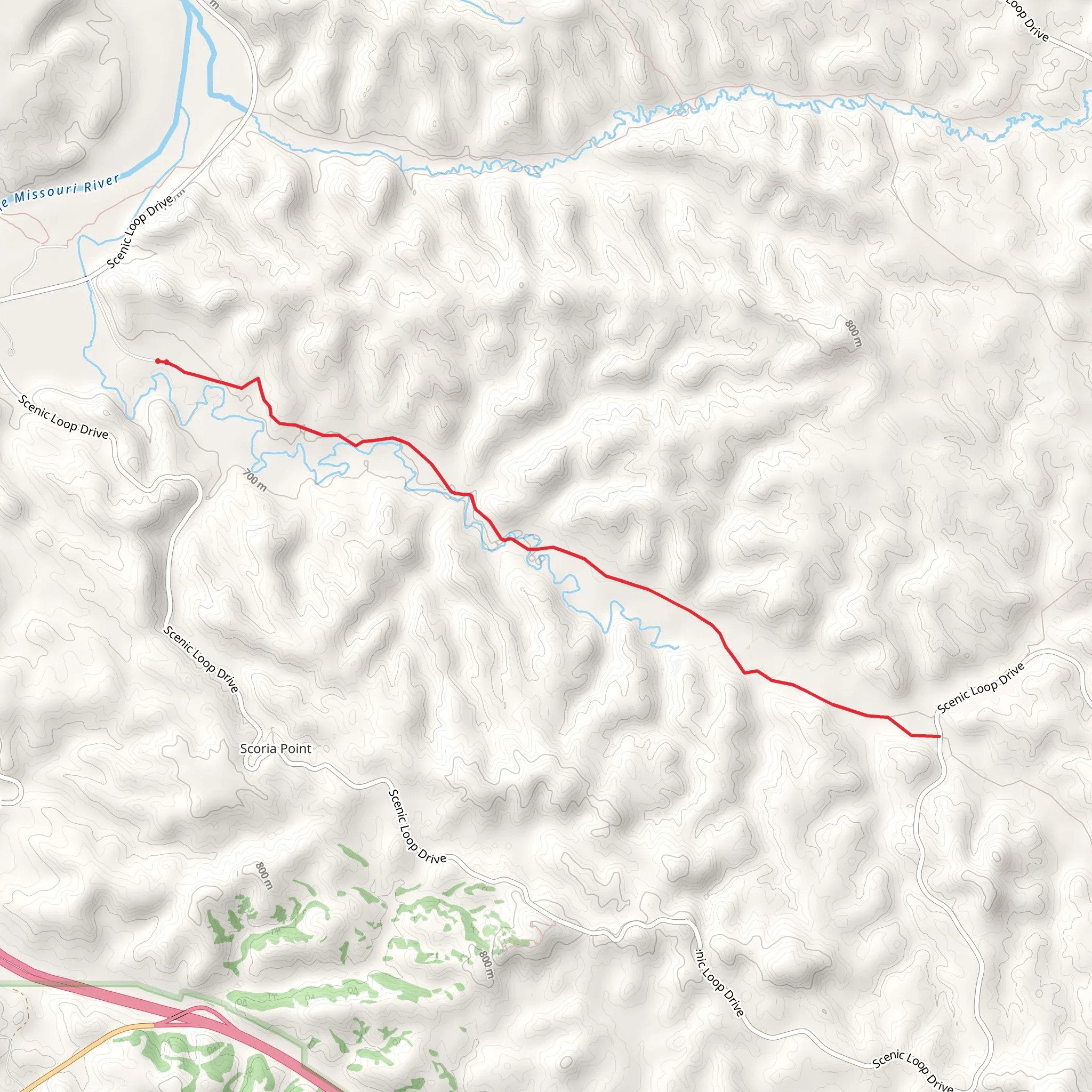 Lower Paddock Creek Trail mobile static map