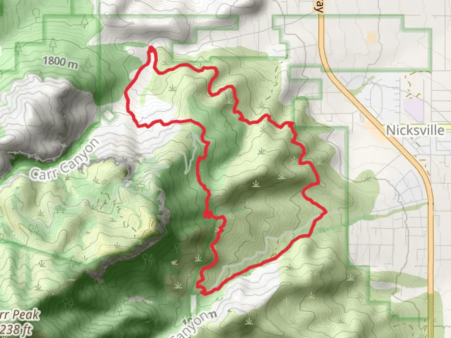 An image depicting the trail Clark Spring Trail and Perimeter Trail and its surrounding area.