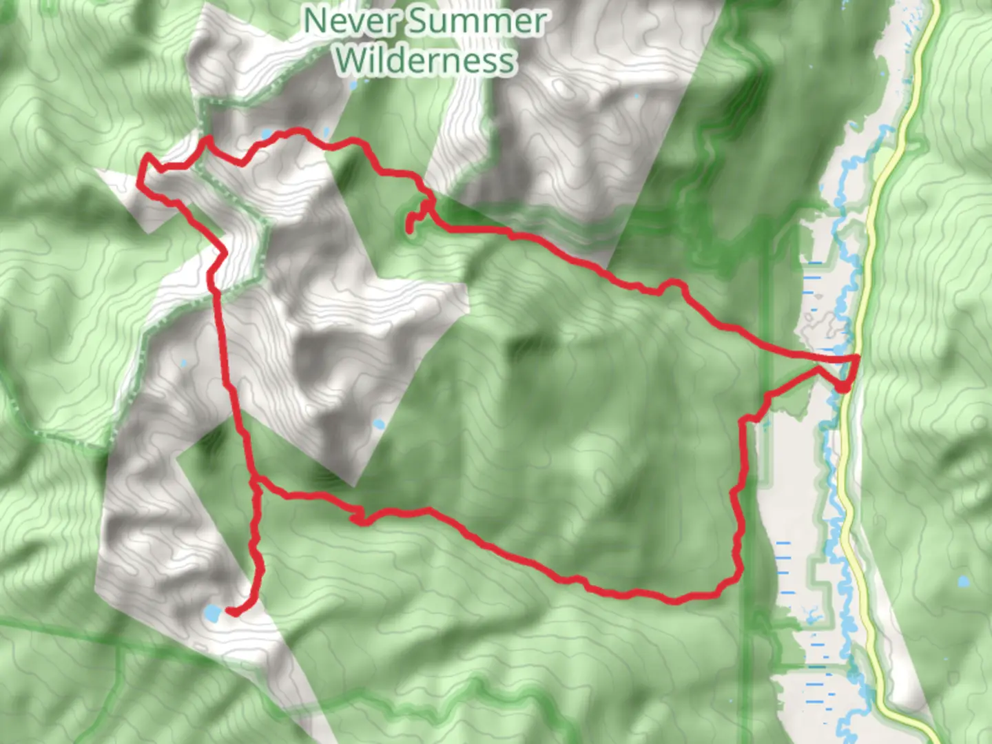 An image depicting the trail Parika Lake, Farview Mountain and Bowen Lake Loop and its surrounding area.