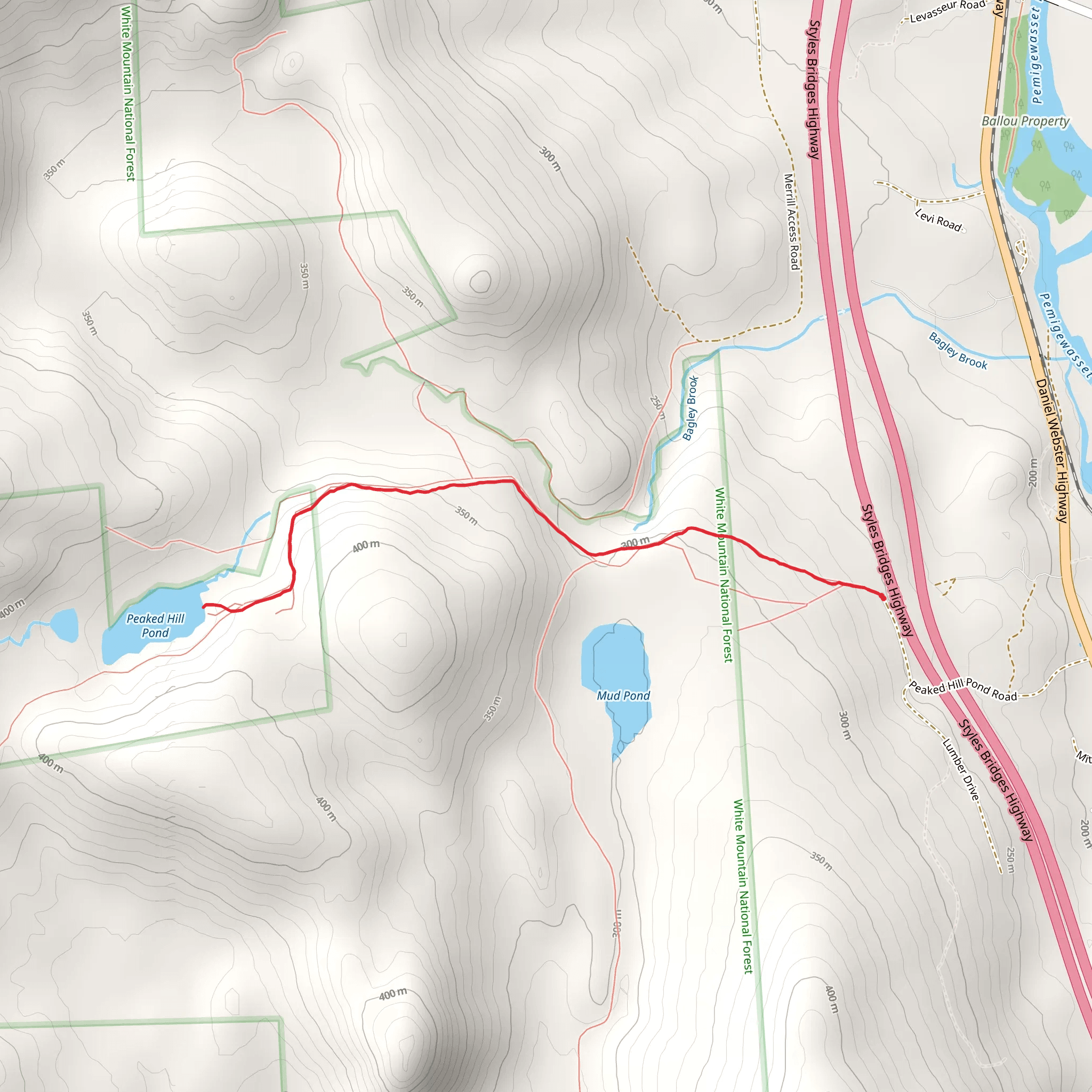 Peaked Hill Pond Trail mobile static map