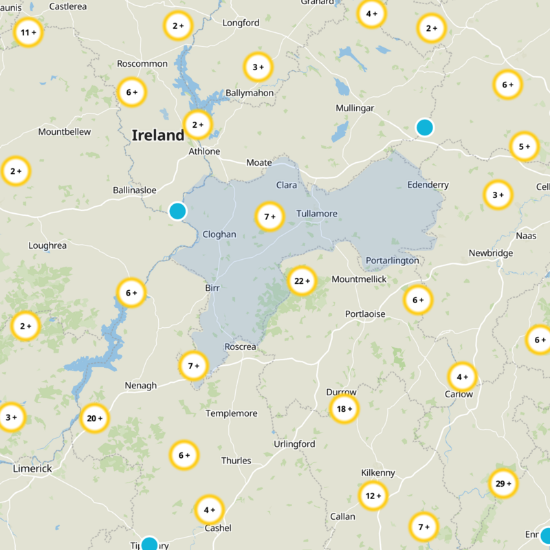 County Offaly Static Map