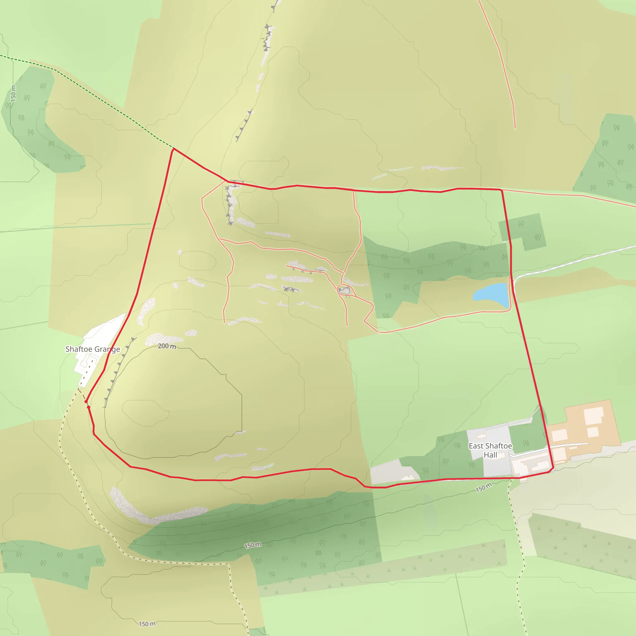 Shaftoe Crags mobile static map