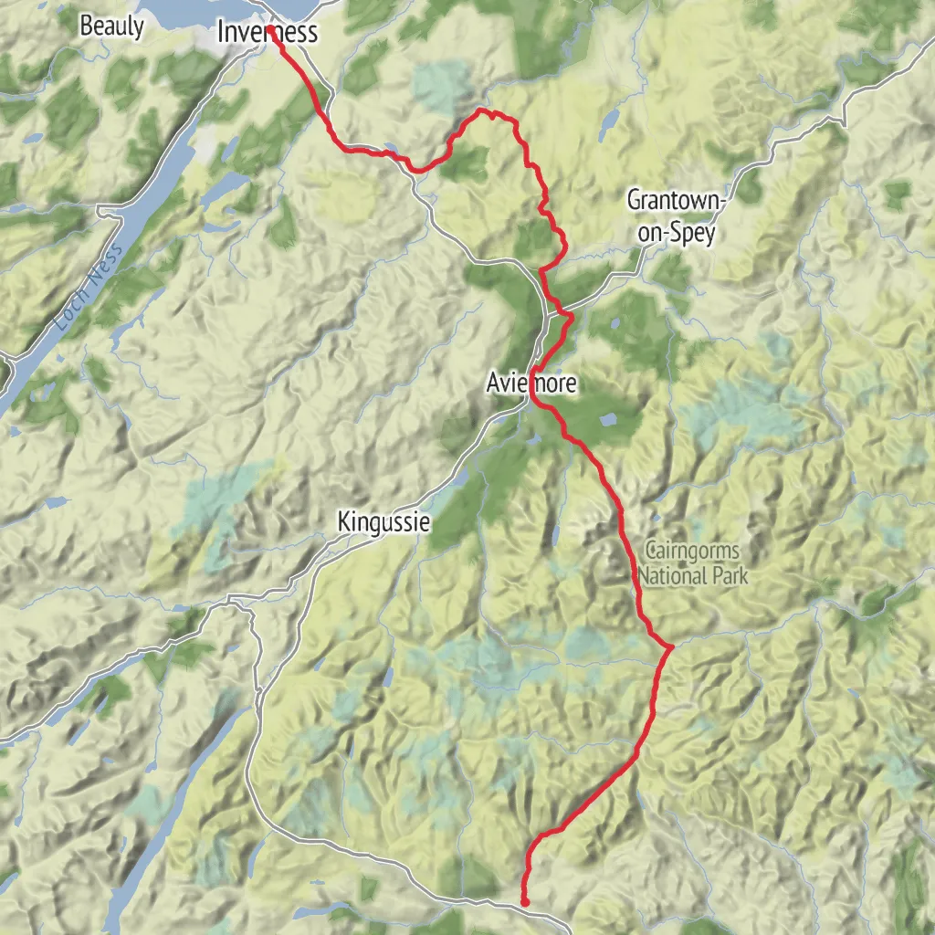 East Highland Trail mobile static map