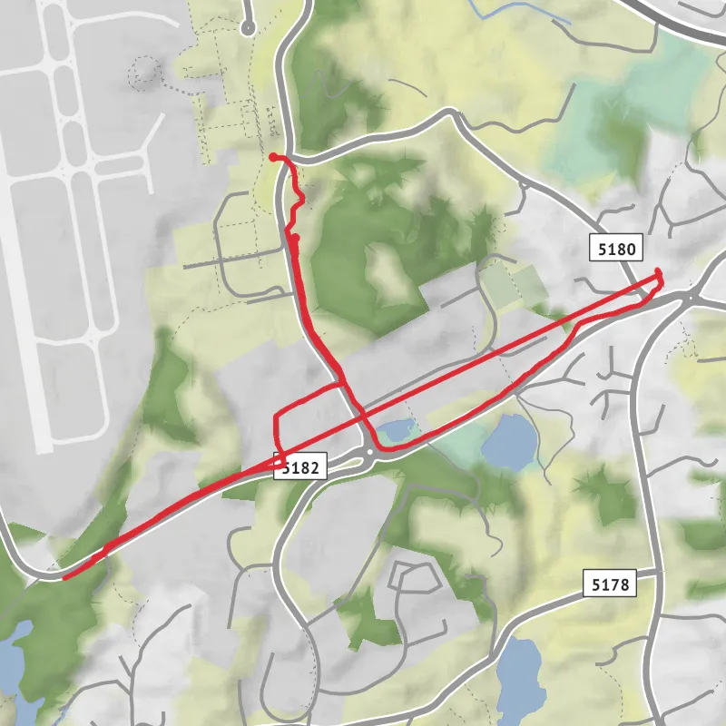 Hike from Bergen mobile static map