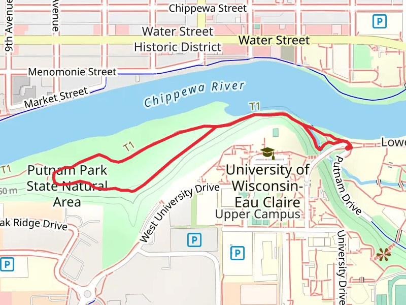 Putnam Loop Trail from Garfield Avenue