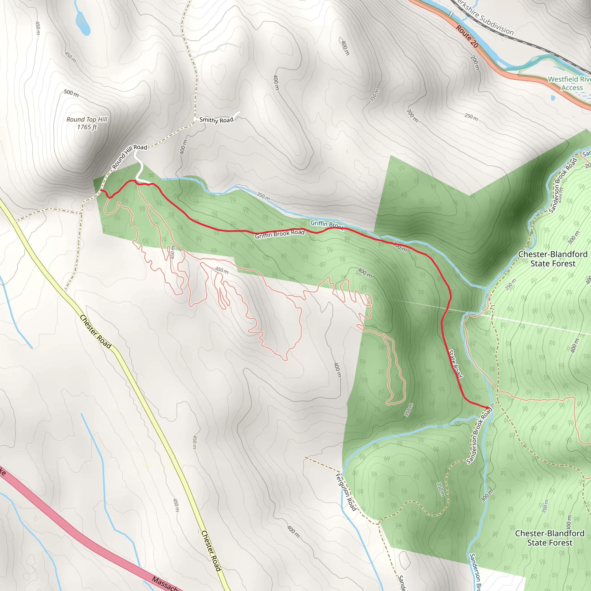 Griffin Brook Road Trail mobile static map