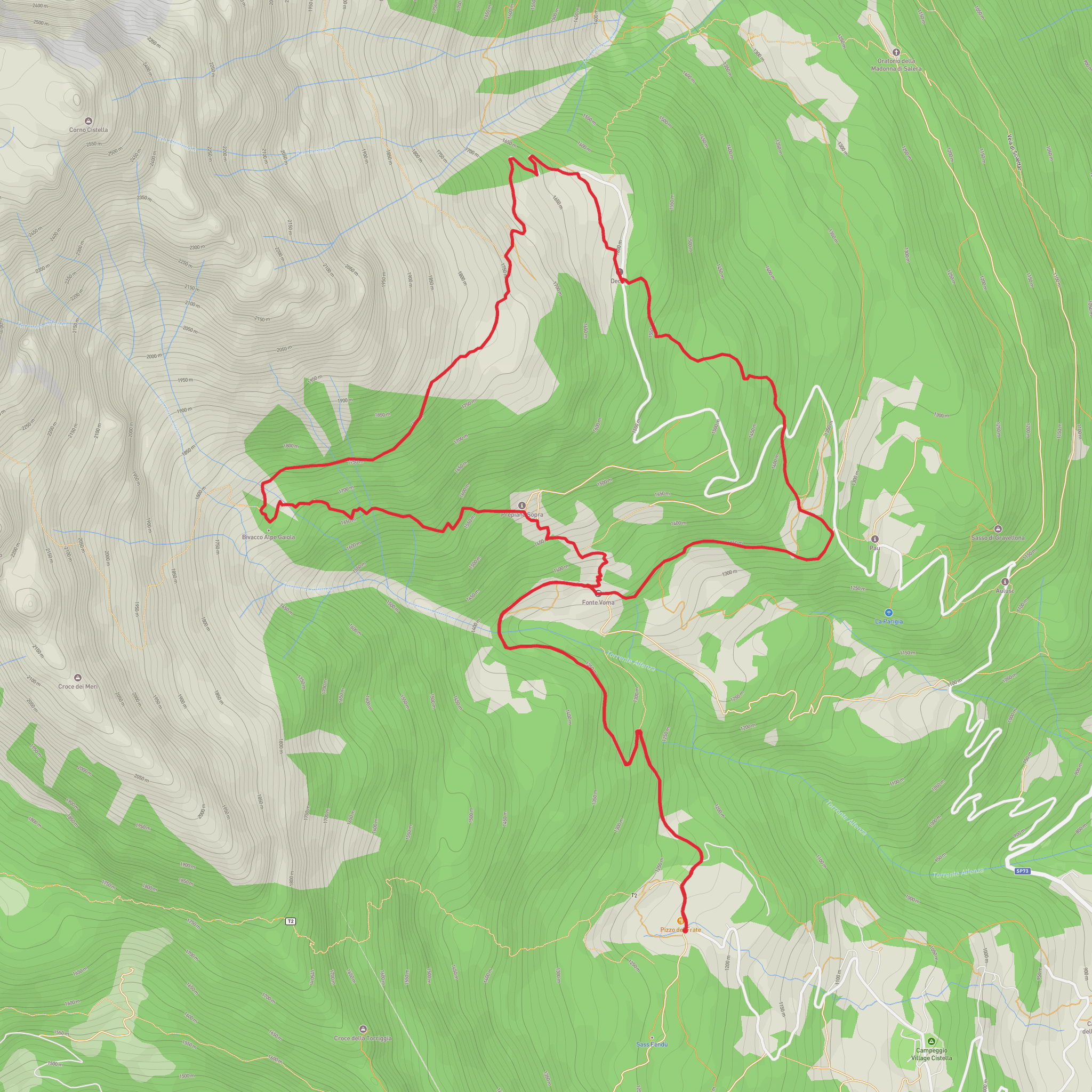 Foppiano - Alpe Voma - Prepiana - Alpe Gaiola - Deccia - Foppiano (giro ad anello) mobile static map