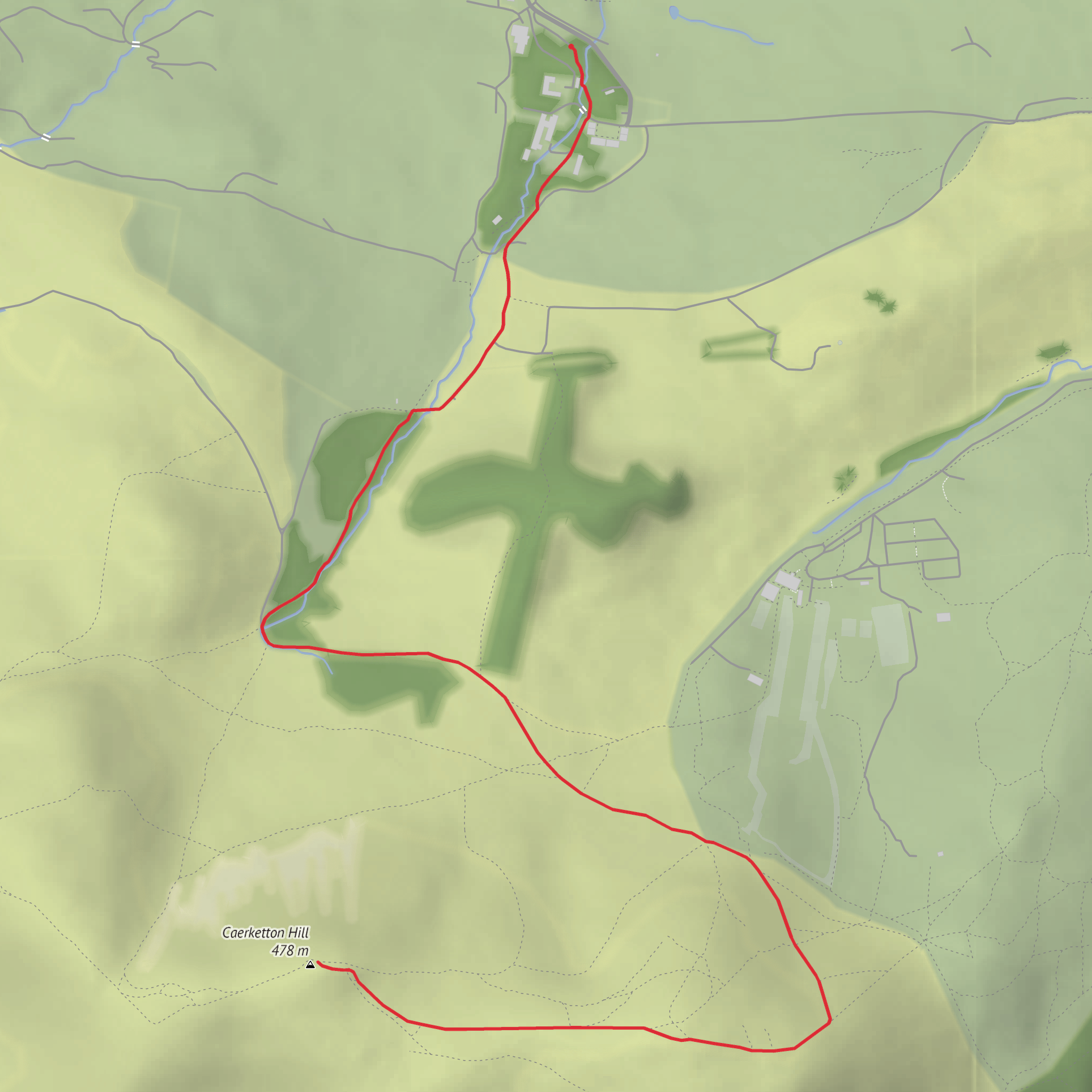 Caerketton Hill mobile static map