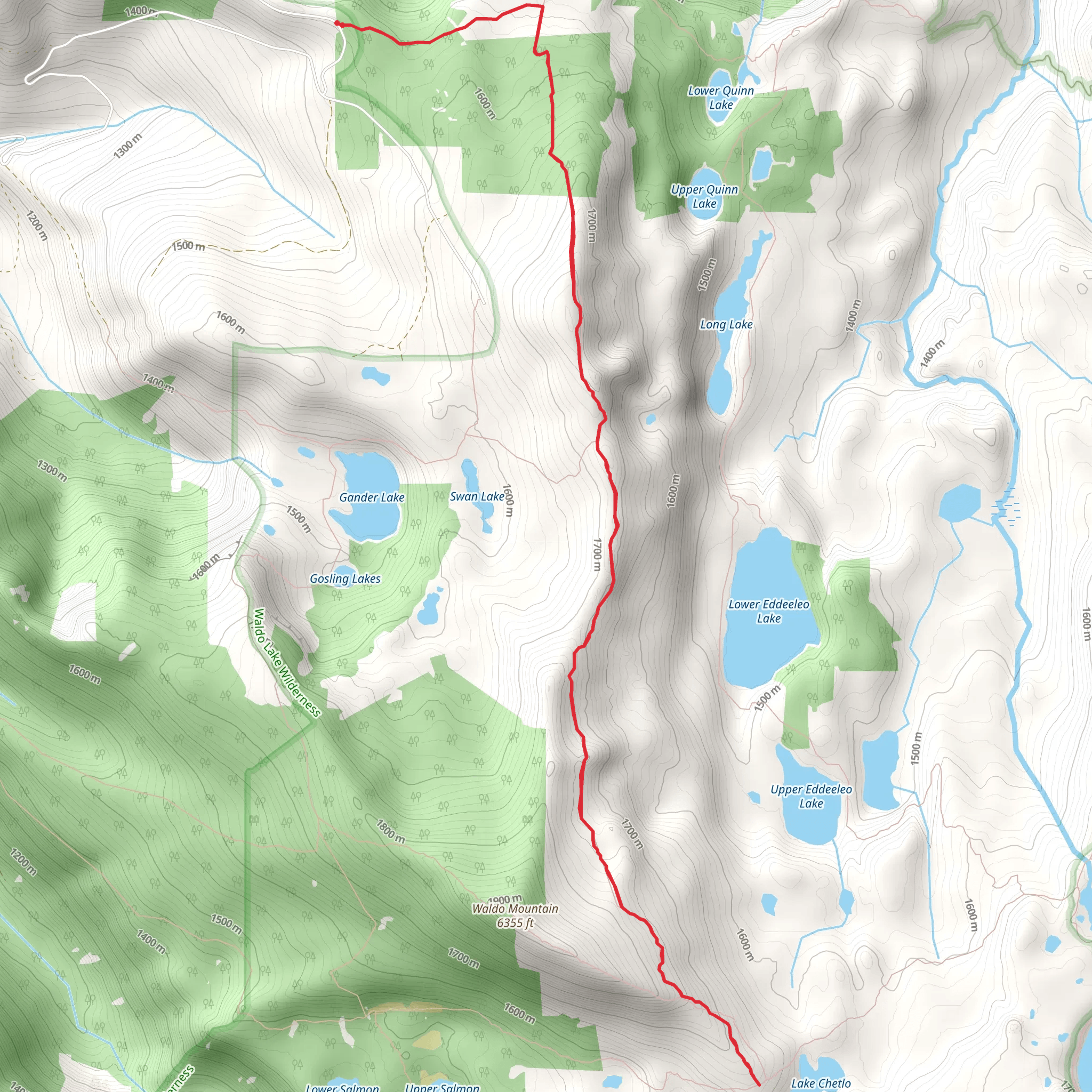 Winchester Ridge Trail mobile static map