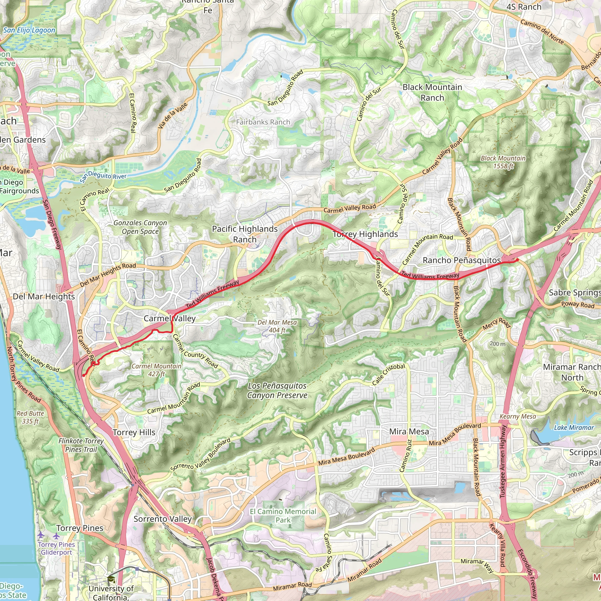 SR - 56 Walking Path mobile static map