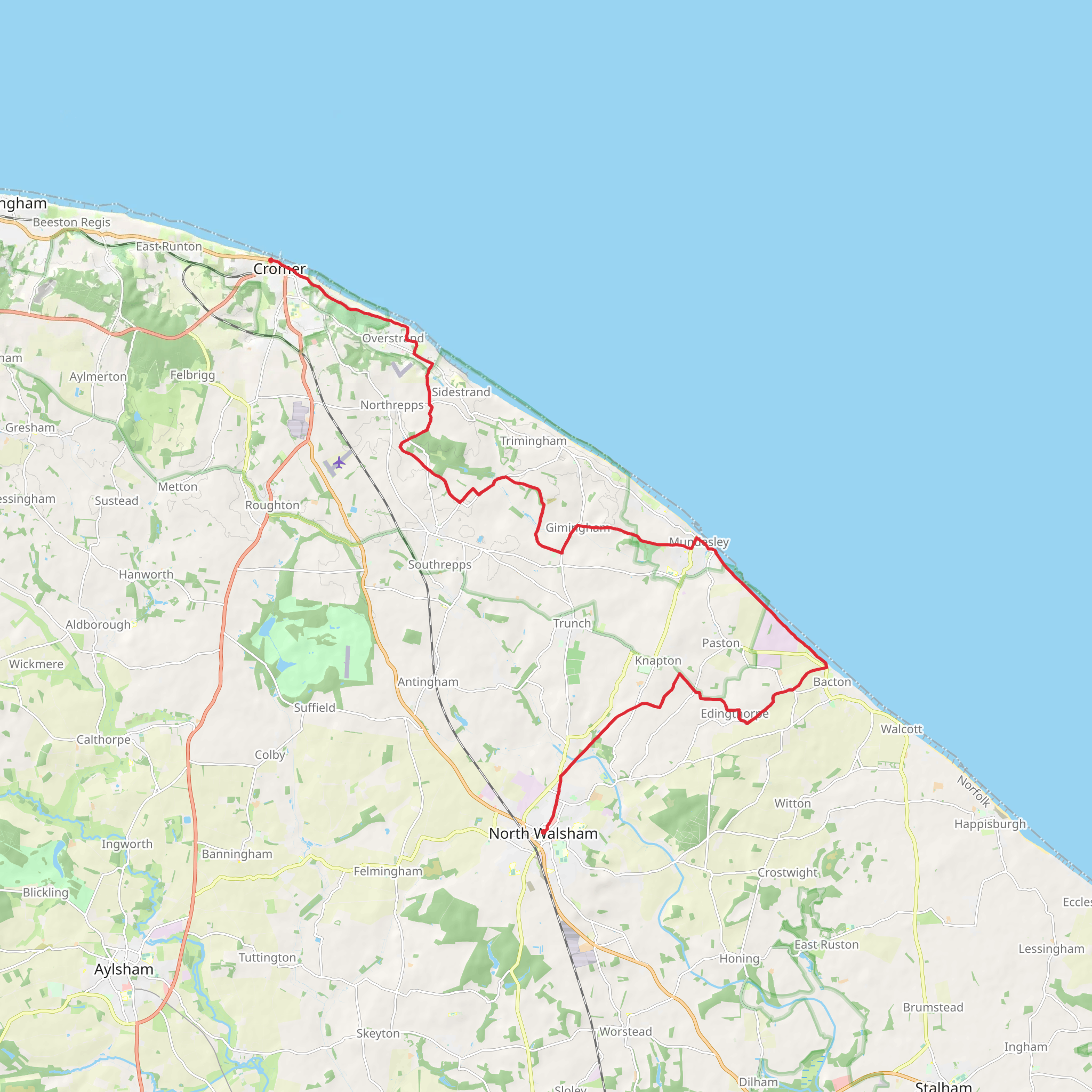Paston Way mobile static map