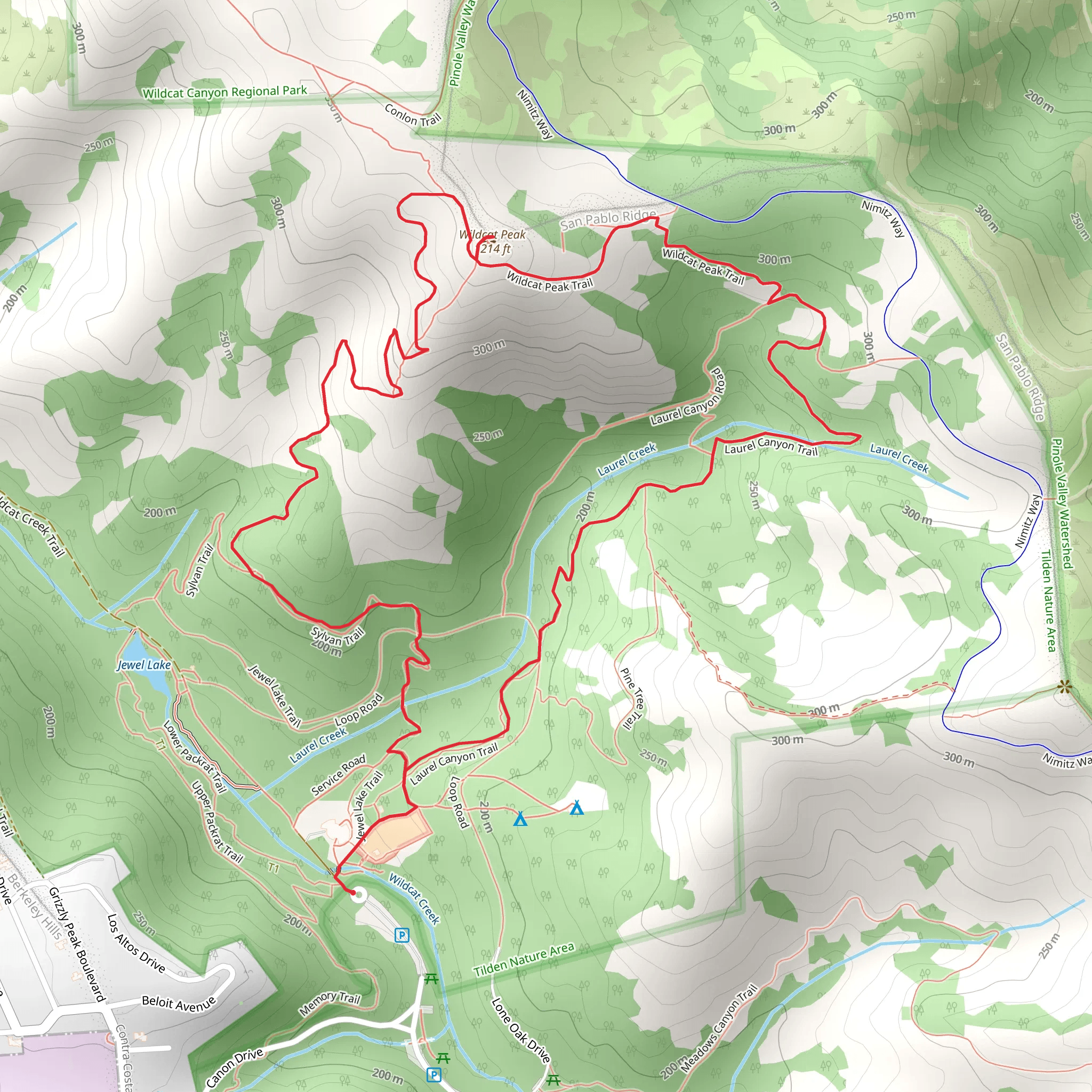 Wildcat Peak Loop mobile static map