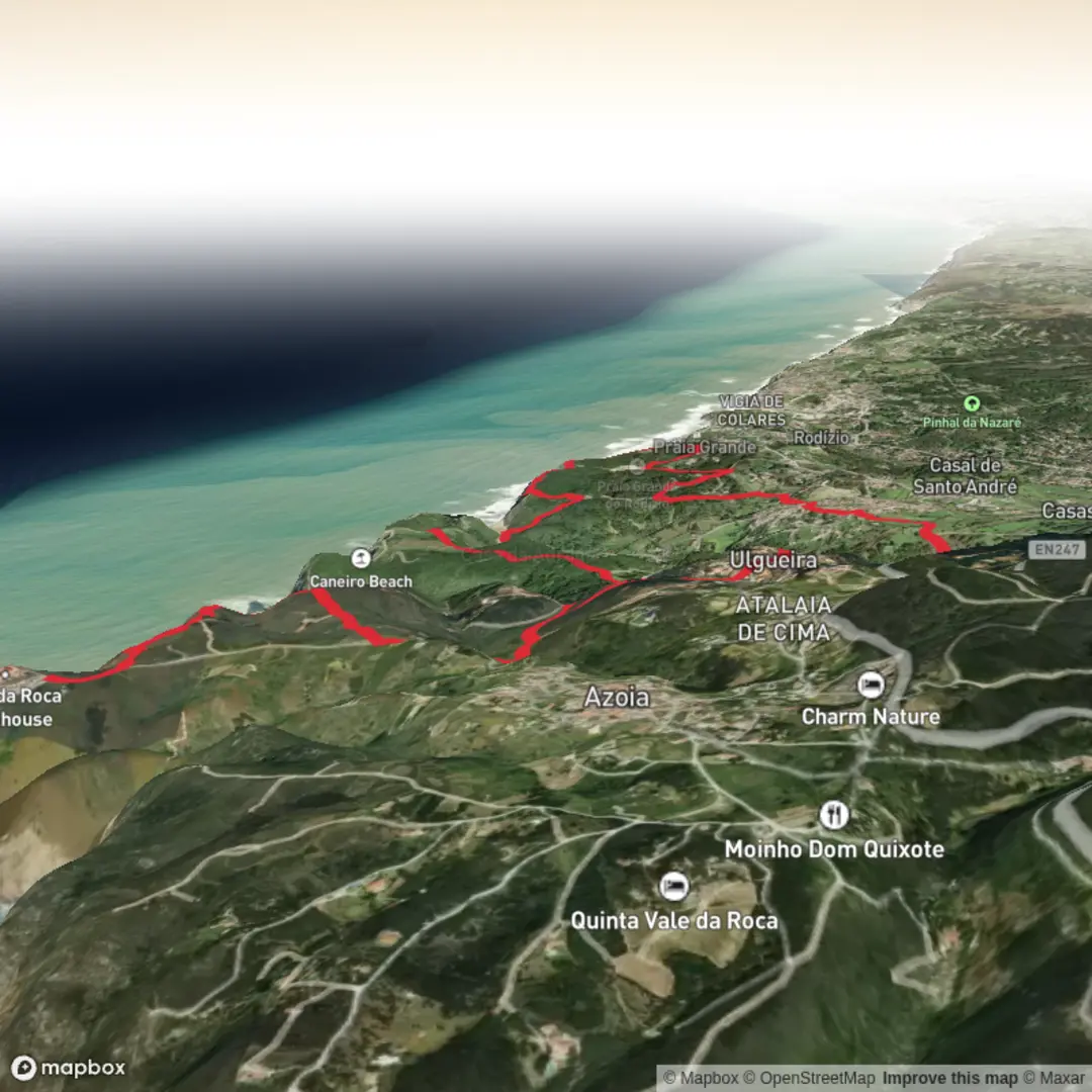 An image depicting the trail PR7 - SNT - Cabo da Roca and its surrounding area.