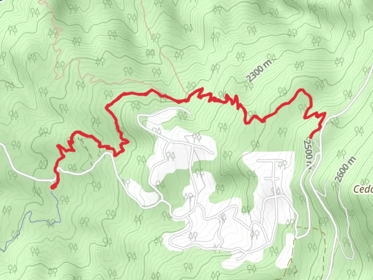 An image depicting the trail Highlands and C-Trail and its surrounding area.
