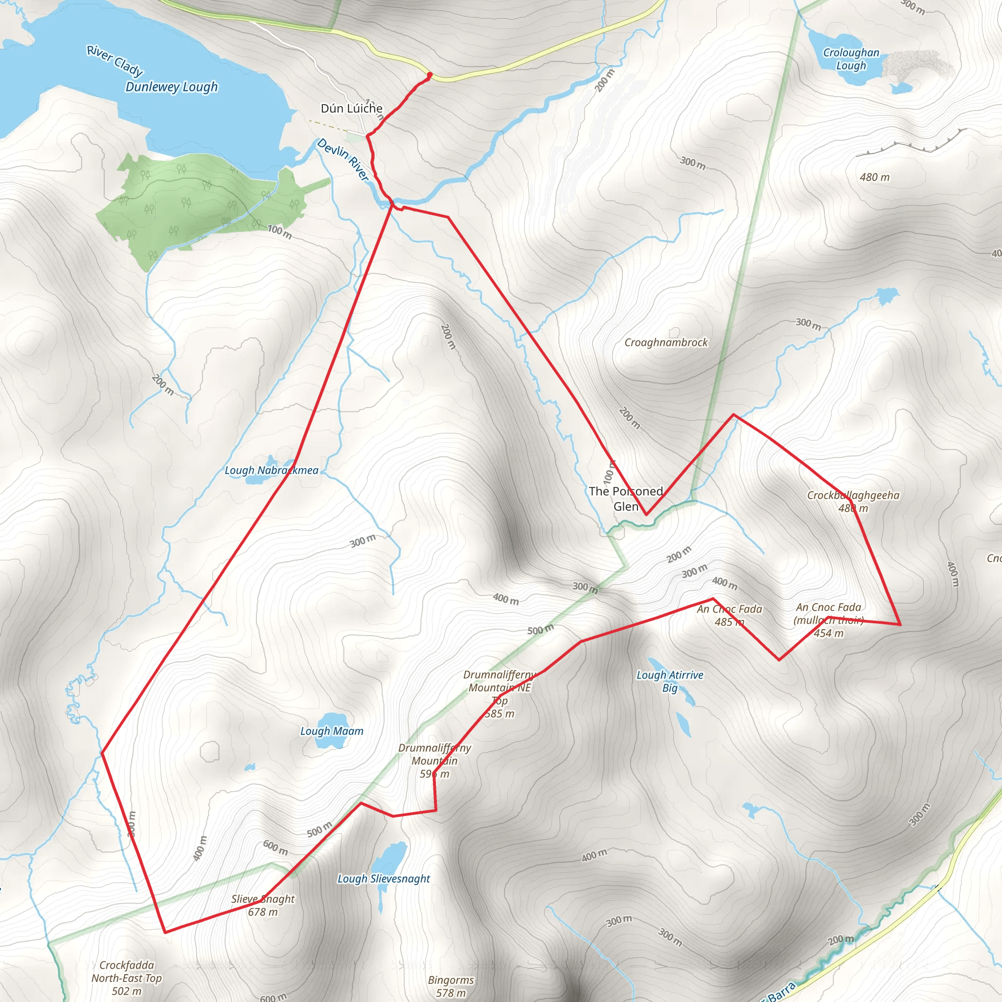 Sliabh Sneachta Poisoned Glen mobile static map