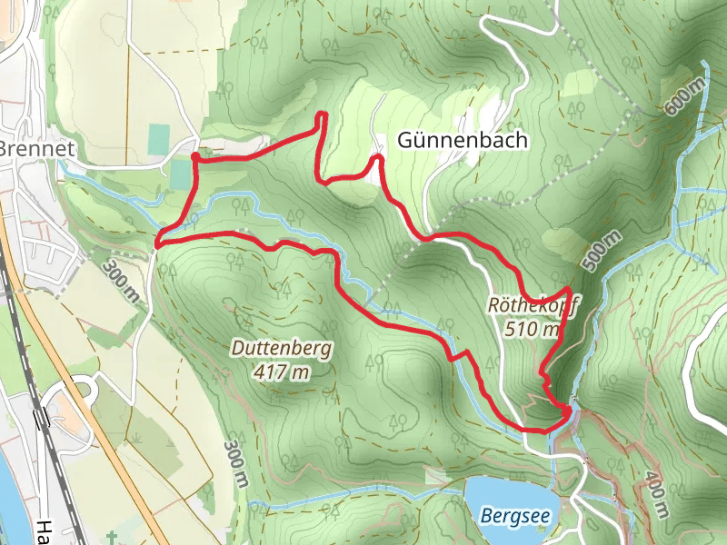 Röthekopf Loop via Günnenbach