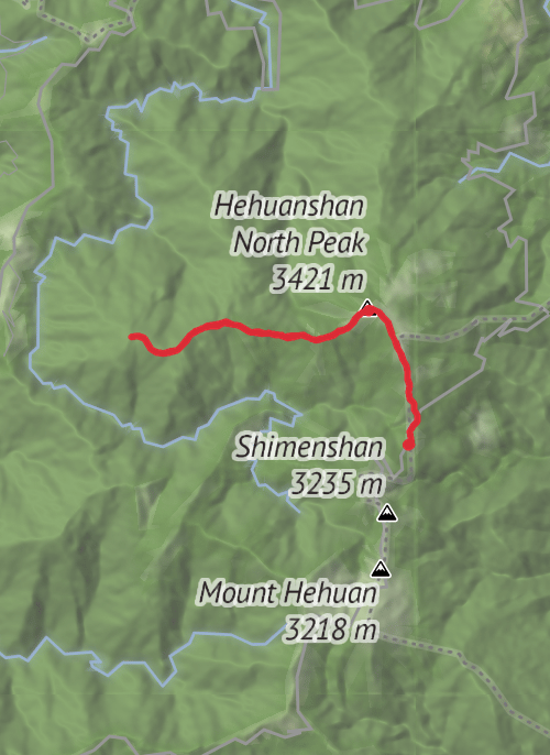 Hike on Hehuanshan North and West Peak mobile static map