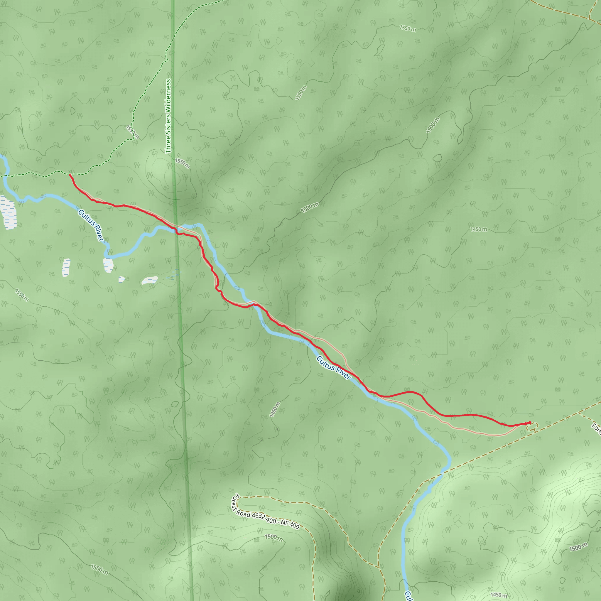 Corral Swamp Trail mobile static map