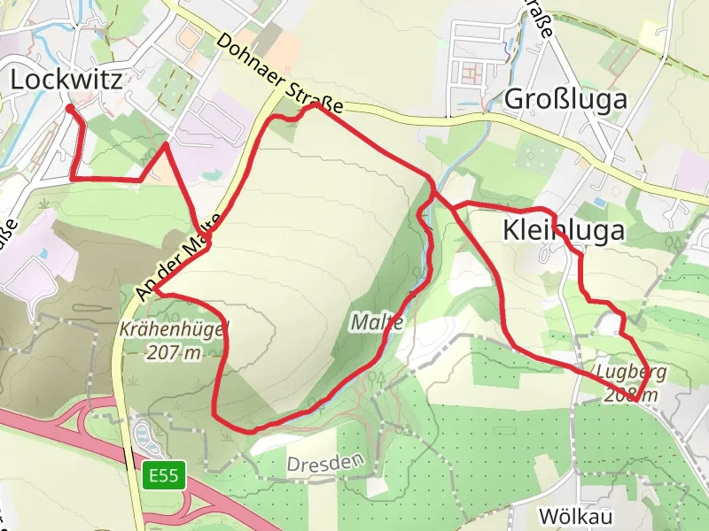 Malte and Lugberg Loop via Am Krähenhügel