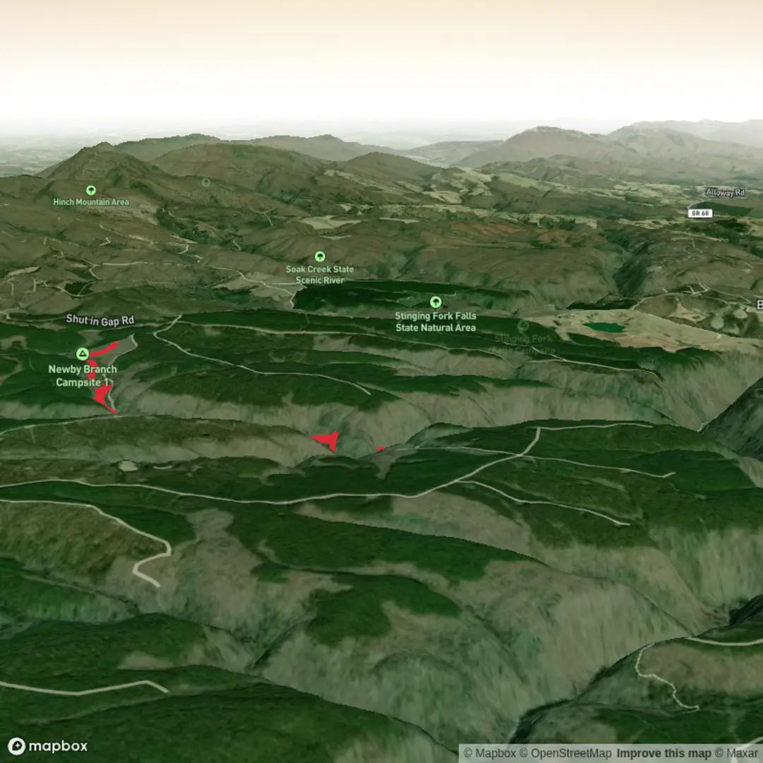 An image depicting the trail Duskin Branch Trail and its surrounding area.