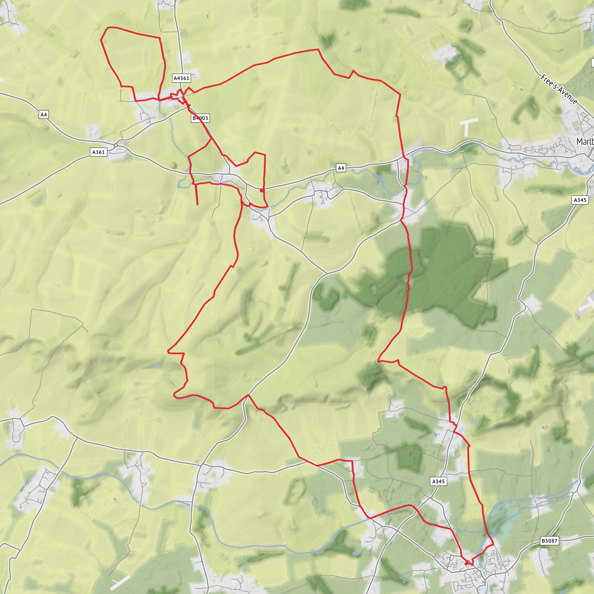 North Wessex Downs National Landscape mobile static map