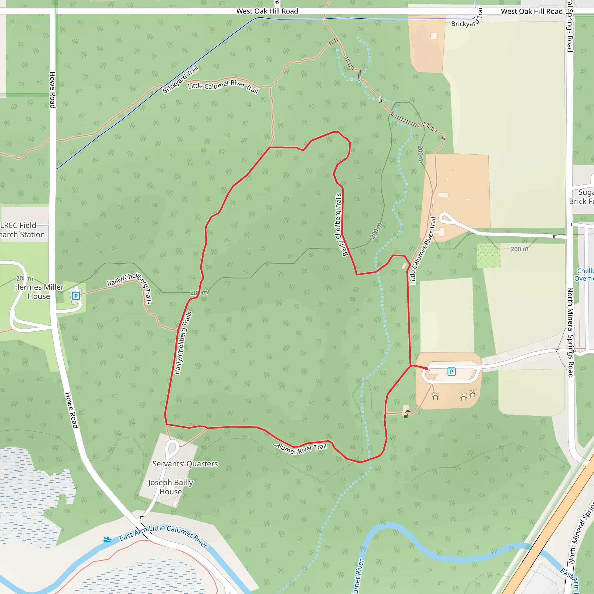 Bailly-Chellberg Loop Trails mobile static map
