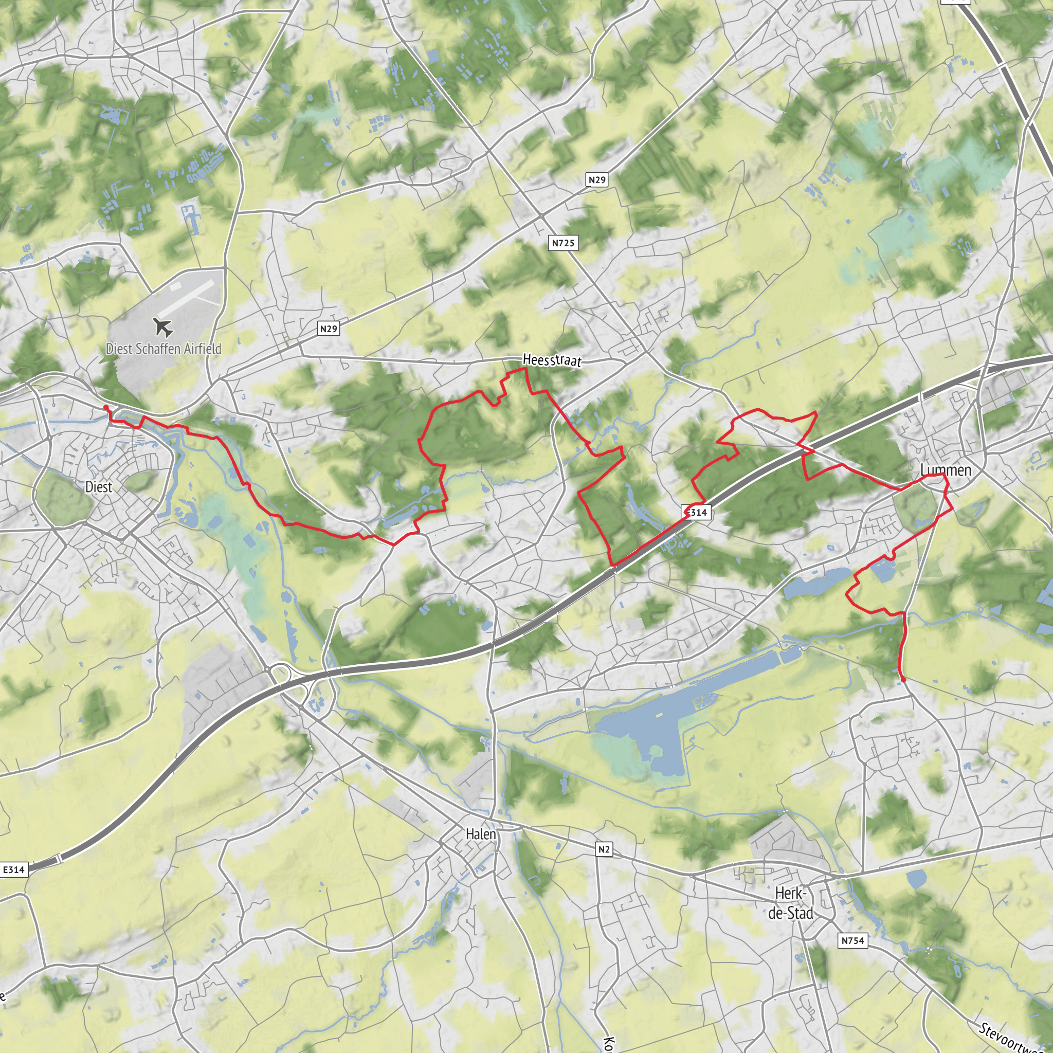 Treinstapper Schulen - Diest mobile static map