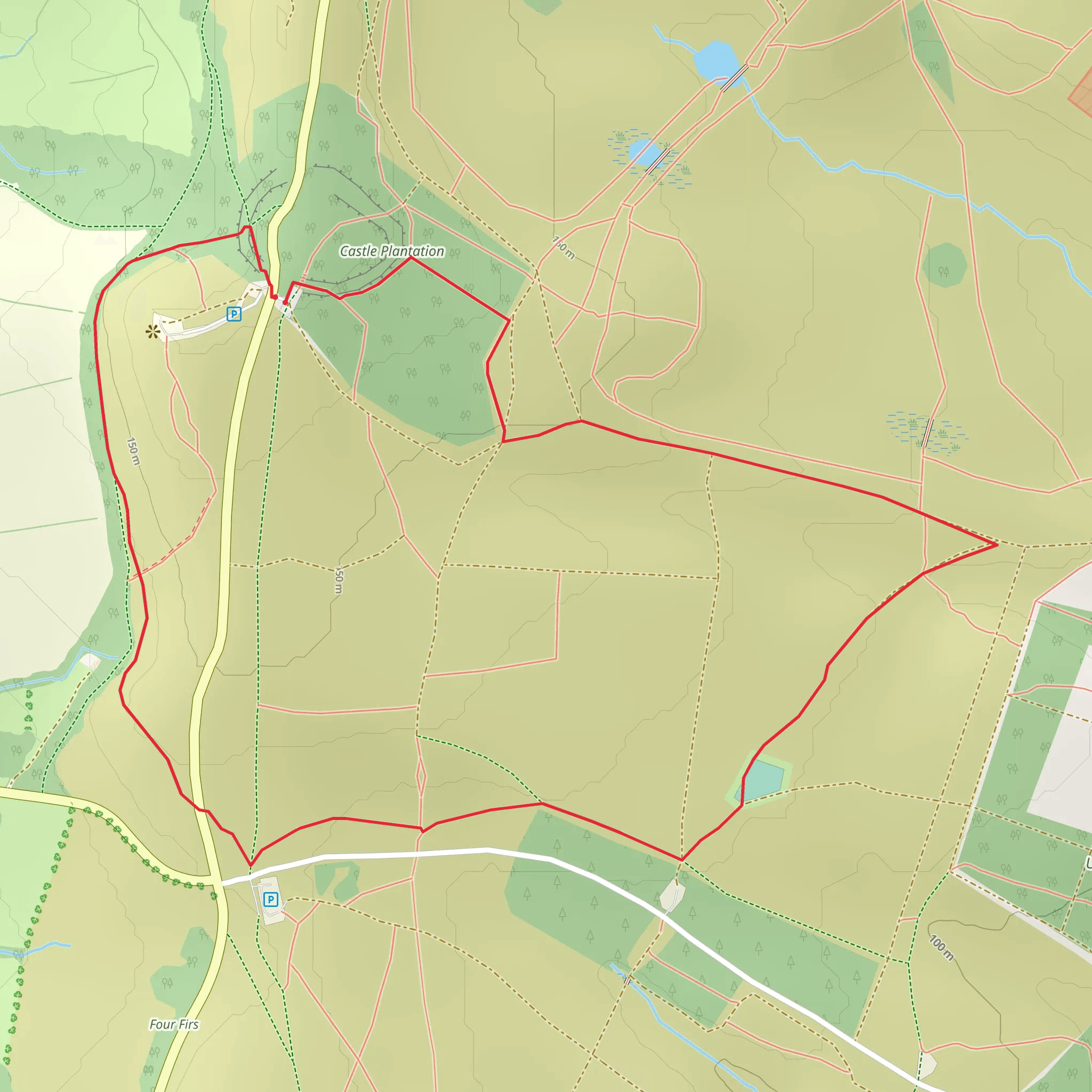 Woodbury Common Devon mobile static map