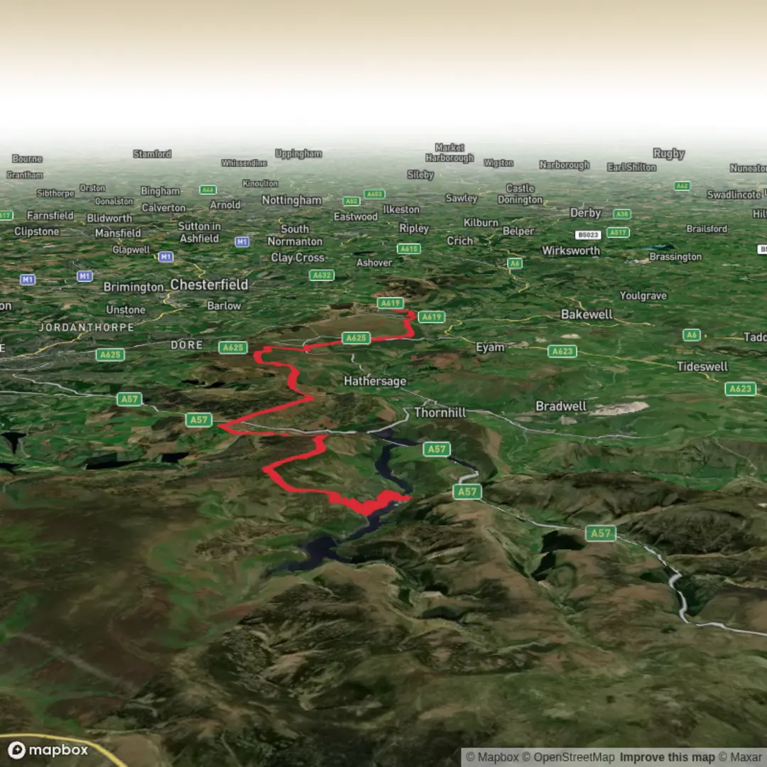An image depicting the trail 9 Edges Challenge and its surrounding area.