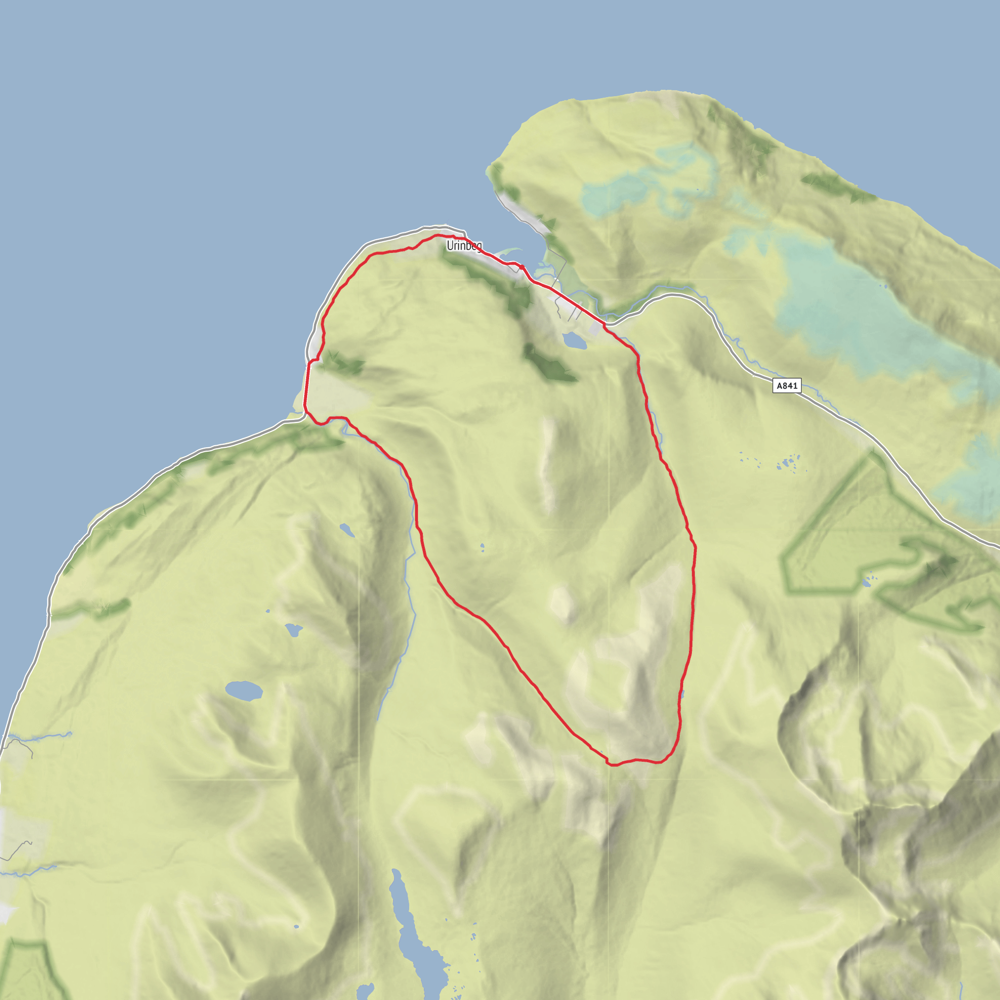Loch Ranza, Gleann Diomhan and Catacol Bay Loop mobile static map