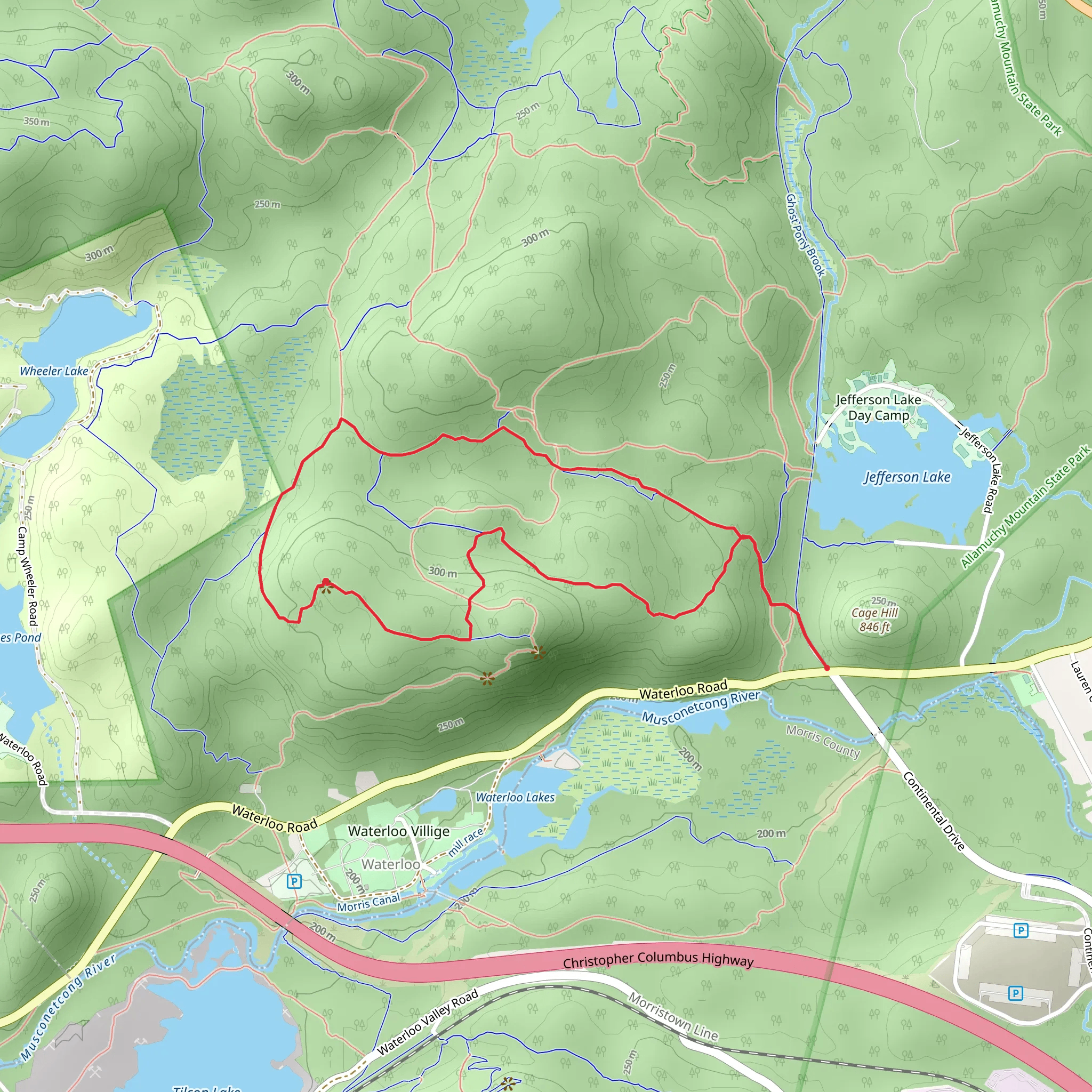 Cage Hill - Pebble Loop - Yellow mobile static map