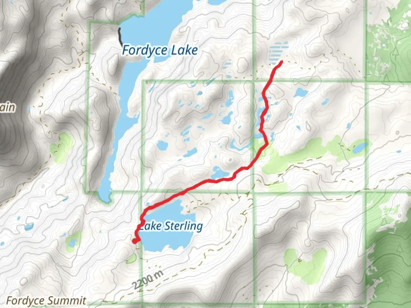An image depicting the trail Glacier Lakes Basin Trail and Mossy Pond East Trail and its surrounding area.